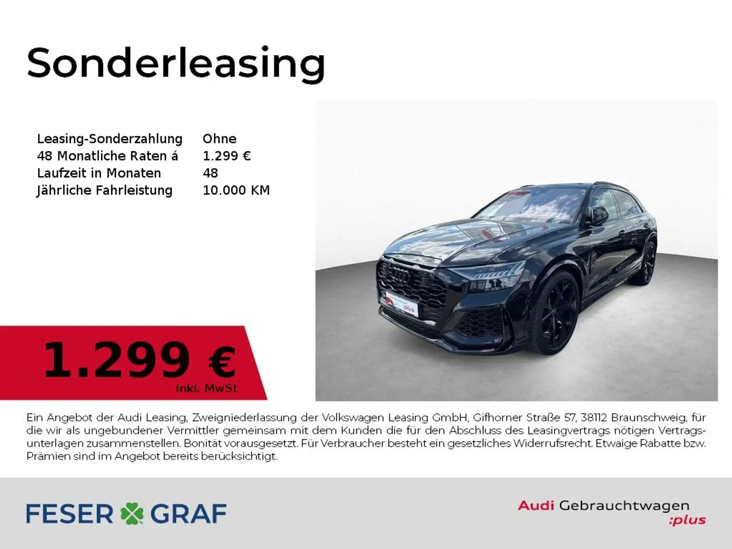 Audi RS Q8 4.0 TFSI qu. - KERAMIK - PANO - ABGAS - AHK Schwarz - 1