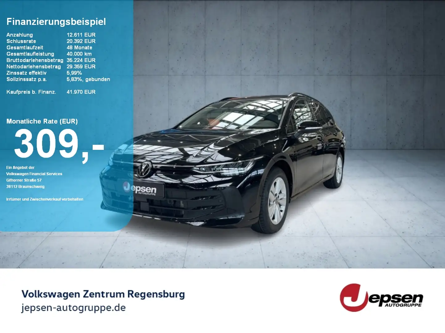 Volkswagen Golf Variant Life TDI DSG R-KAMERA ParkAssist Noir - 1