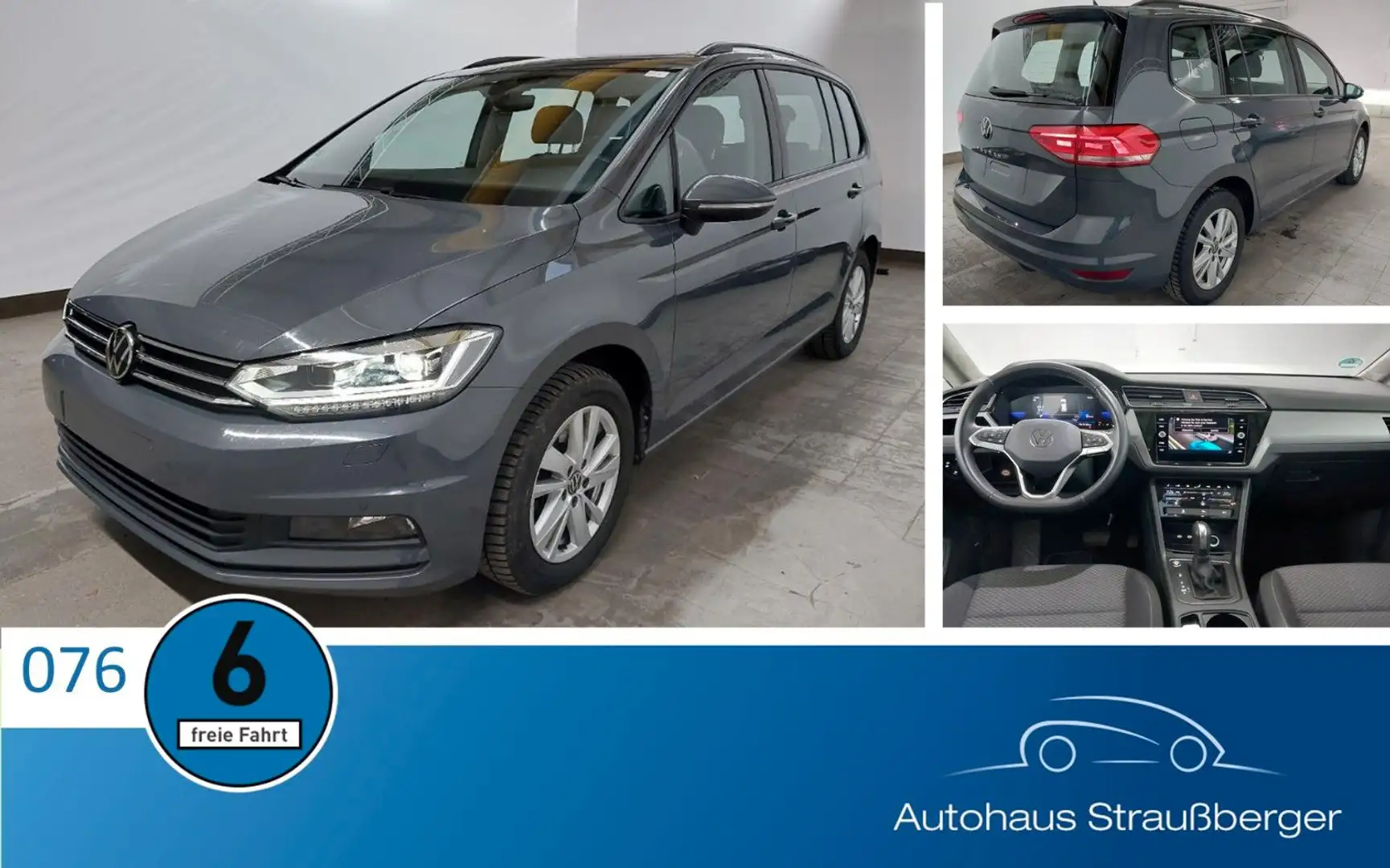 Volkswagen Touran Comfortline ACC PANO SHZ STHZ RFK 3-ZK Grau - 1