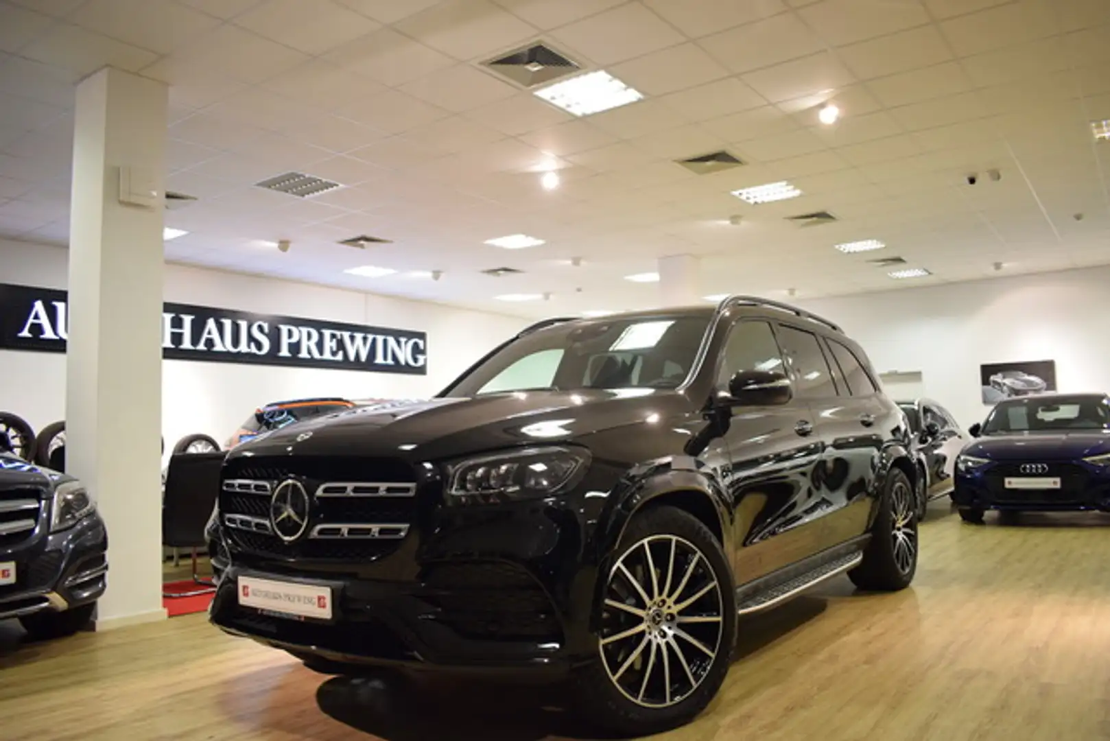 Mercedes-Benz GLS 400 d 4M AMG-LINE/NIGHT/PANO/STHZ/AHK/BURME. Schwarz - 1