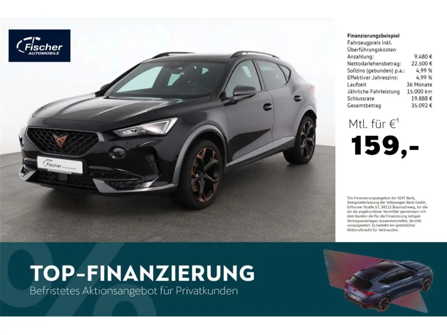 CUPRA Formentor 2.0 TSI 4Drive VZ DSG P-Dach/NAV/RFK Schwarz - 1