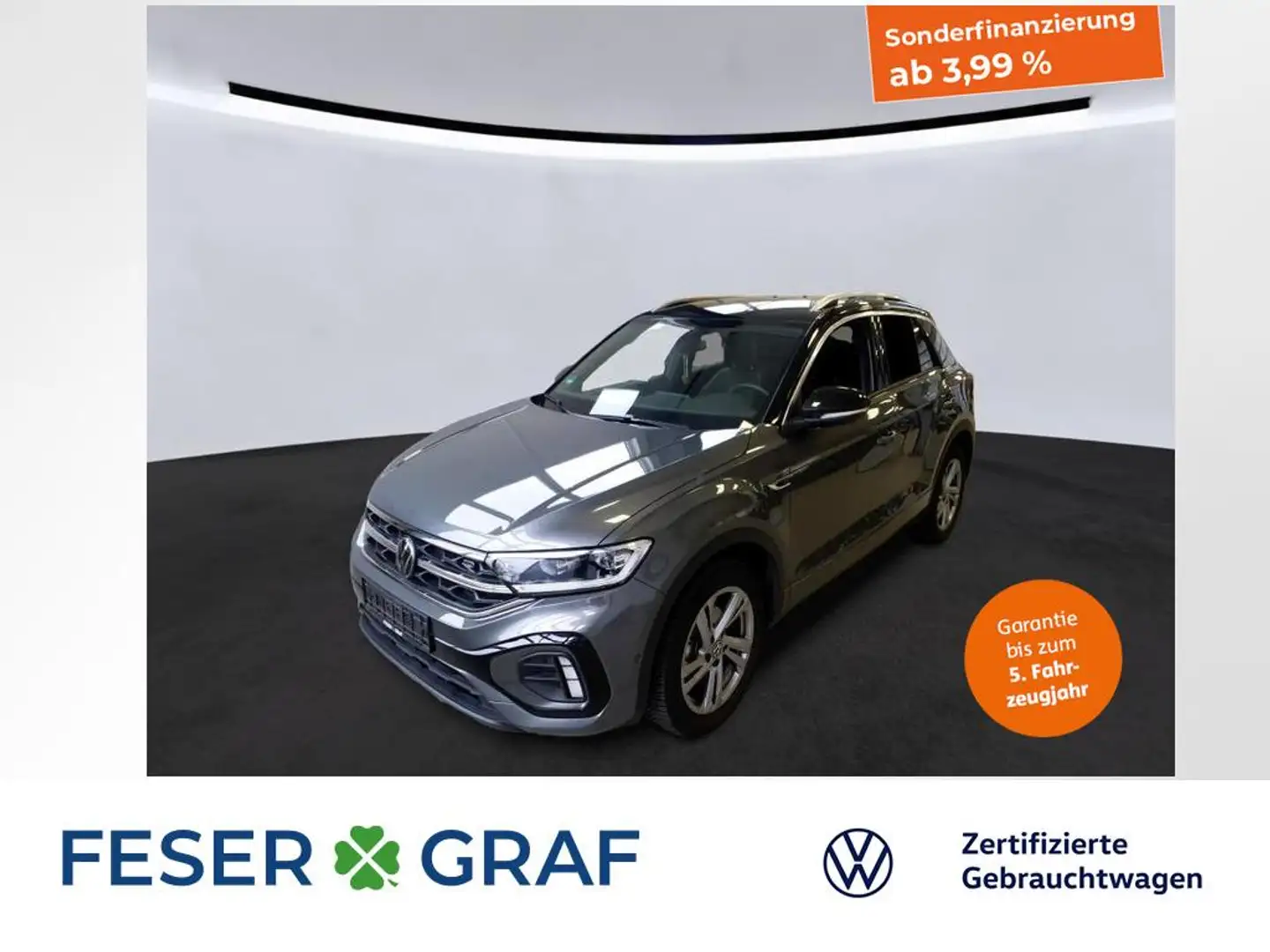 Volkswagen T-Roc R-Line 1.0 TSI 5J.GAR LED KLIMA NAVI Grau - 1