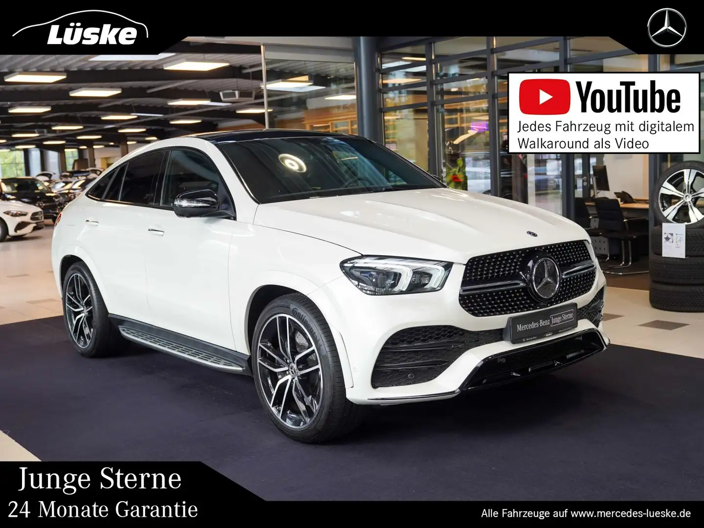 Mercedes-Benz GLE 350 GLE 350 d 4M Coupé AMG Line Night Pano AIRMATIC Weiß - 1