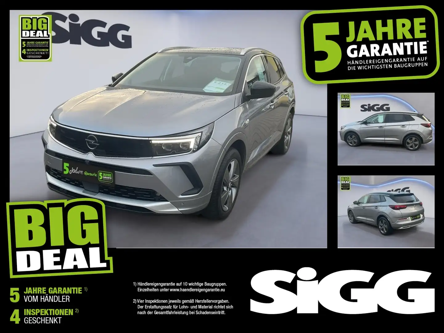 Opel Grandland 1.6 Turbo Ultimate 2xKlima 360 ACC AHK Grau - 1