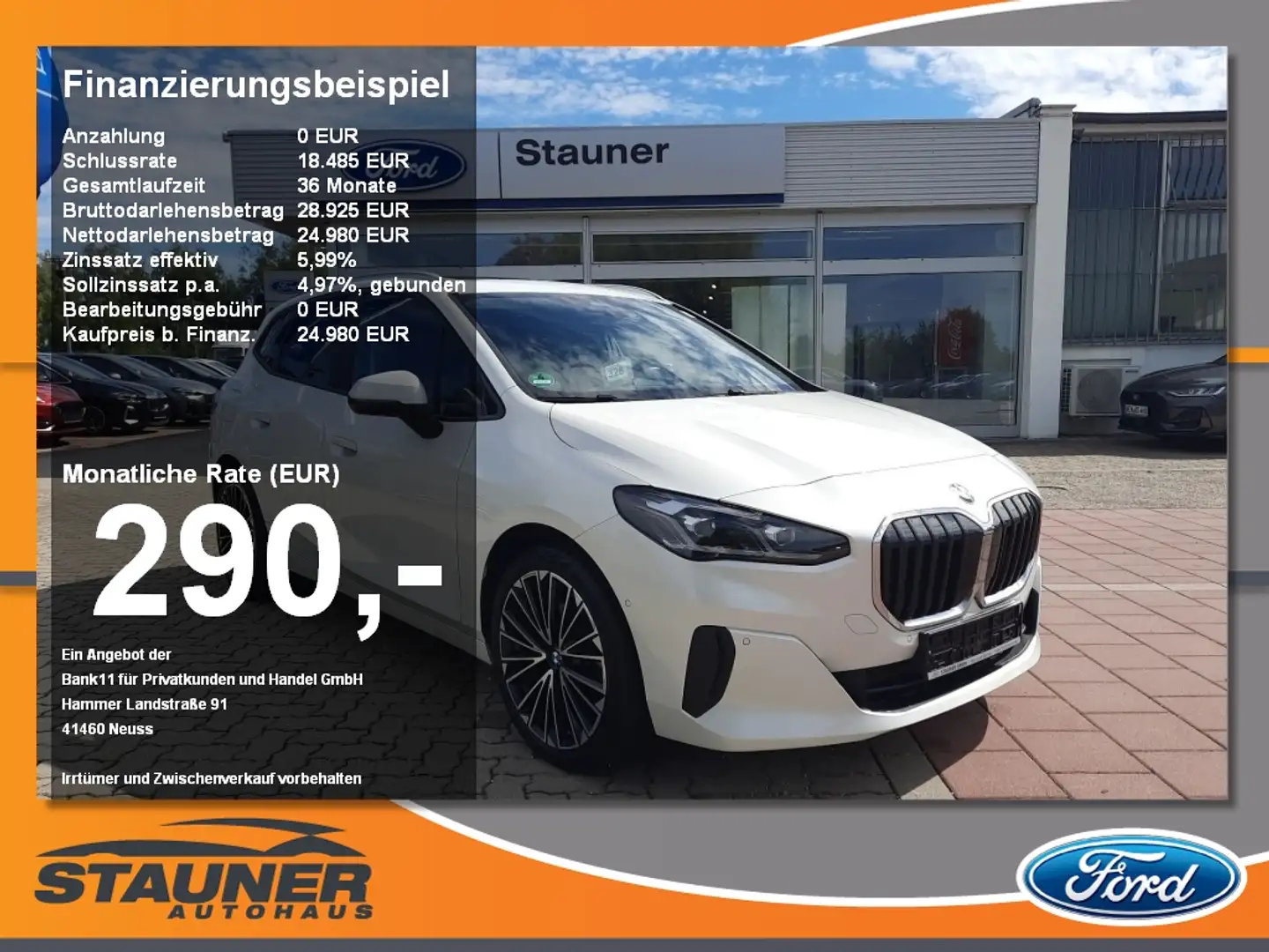 BMW 218 i Active TourerLuxury Line H/K Navi Kamera Memory Blanc - 1