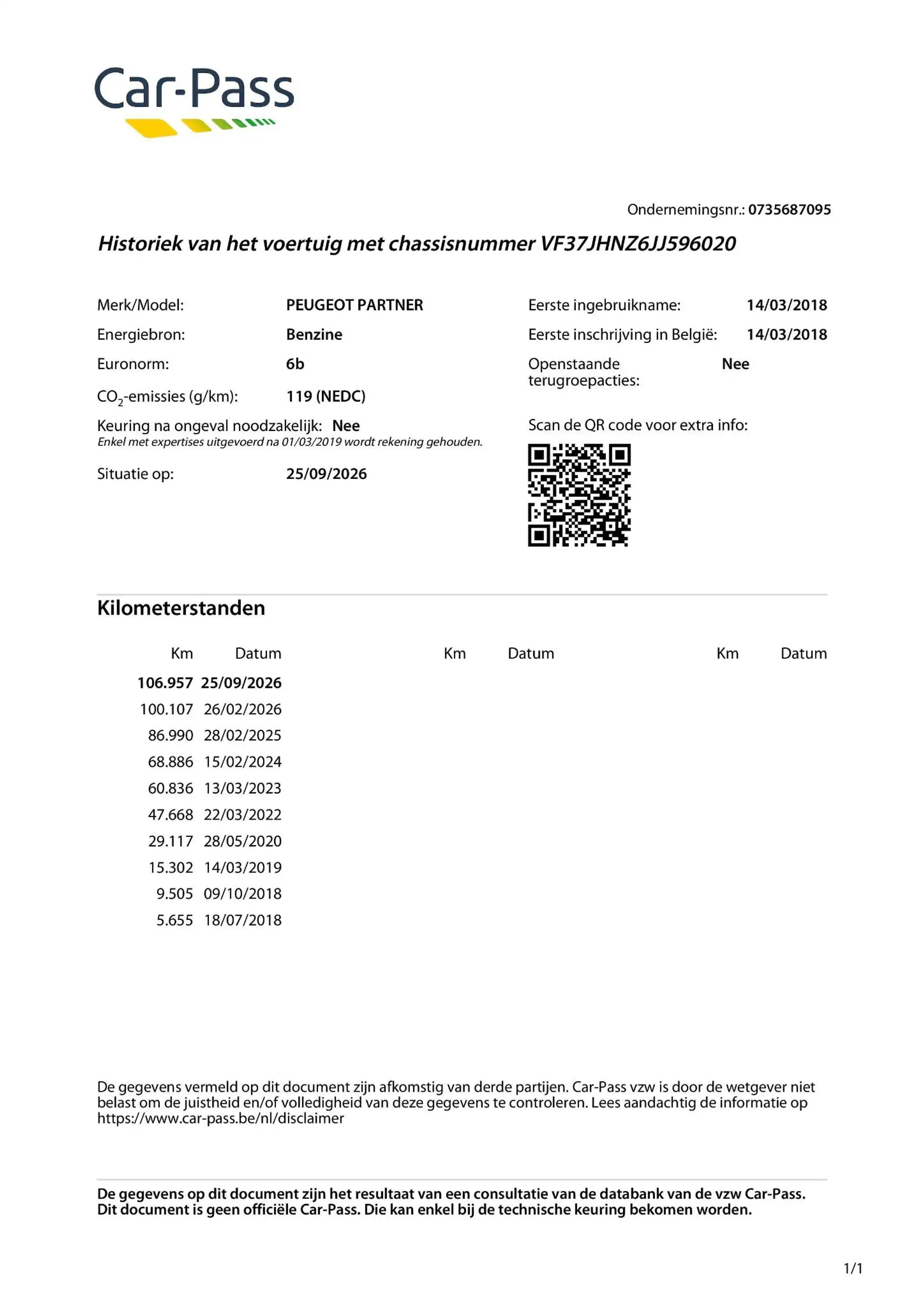 Peugeot Partner Tepee 1.2 PureTech Active Airco/Trekhaak-afn./106d — photo 4