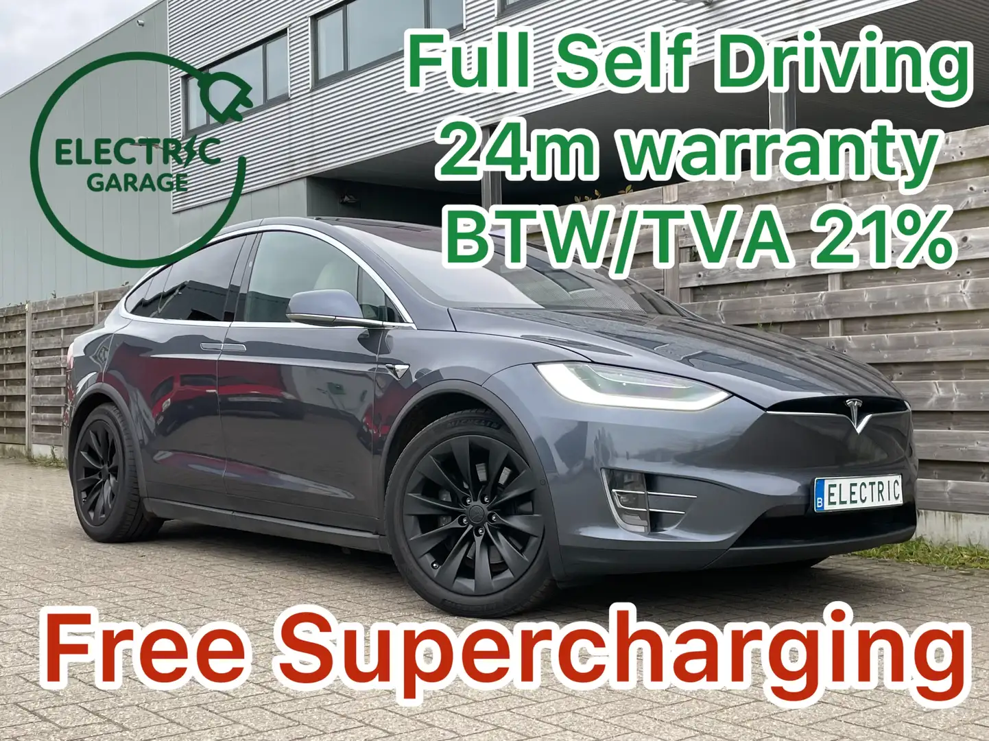 Tesla Model X Long Range *FSD*FreeSupercharging*21%VAT Grijs - 1