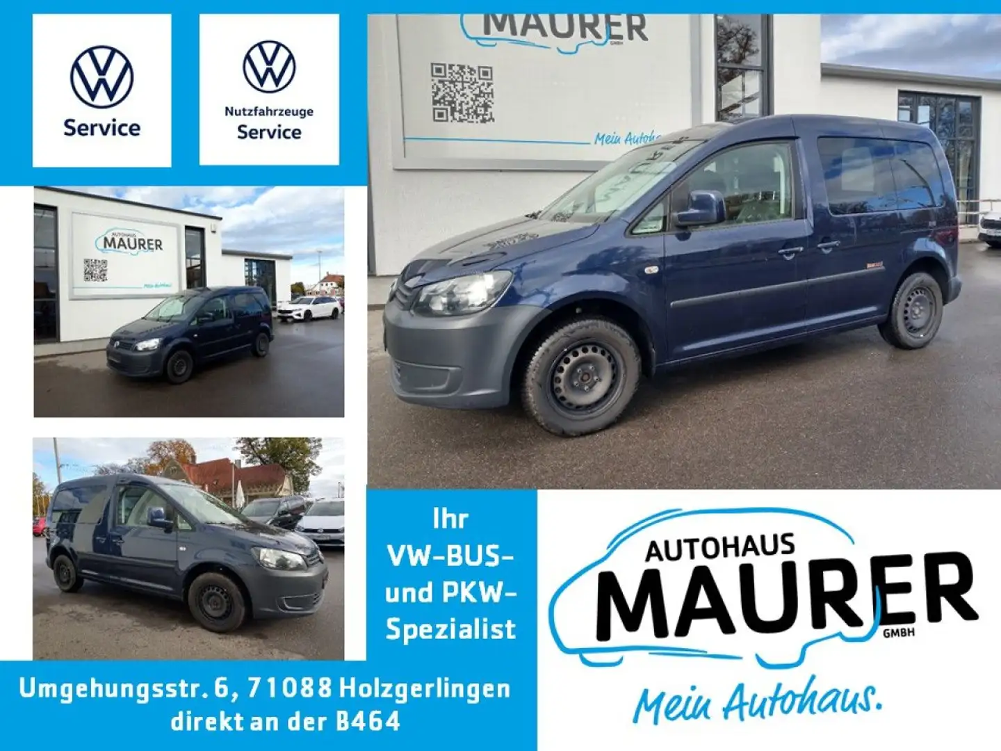 Volkswagen Caddy Roncalli 1,2 TSI AHK Climatronic RCD200 Bleu - 1