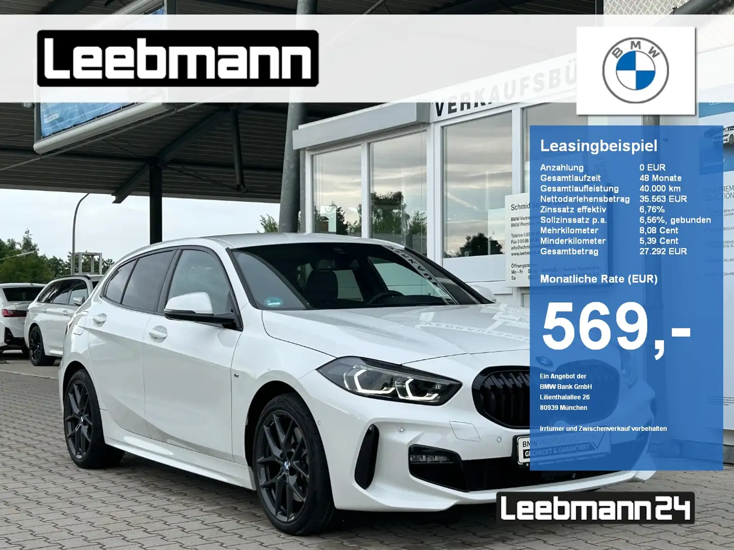 BMW 120 d M-Sportpaket HeadUp/KomfZug/RFK/LKH/AdaptLED Beyaz - 1