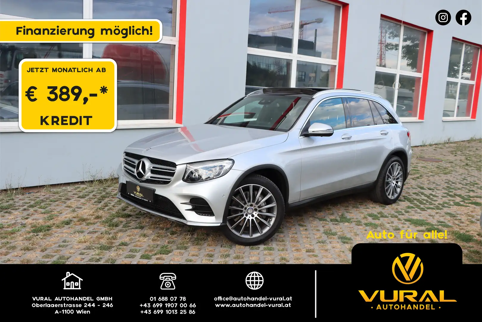 Mercedes-Benz GLC 250 d 4Matic AMG-Line | PANORAMA | LEDER | 360° | Grau - 1