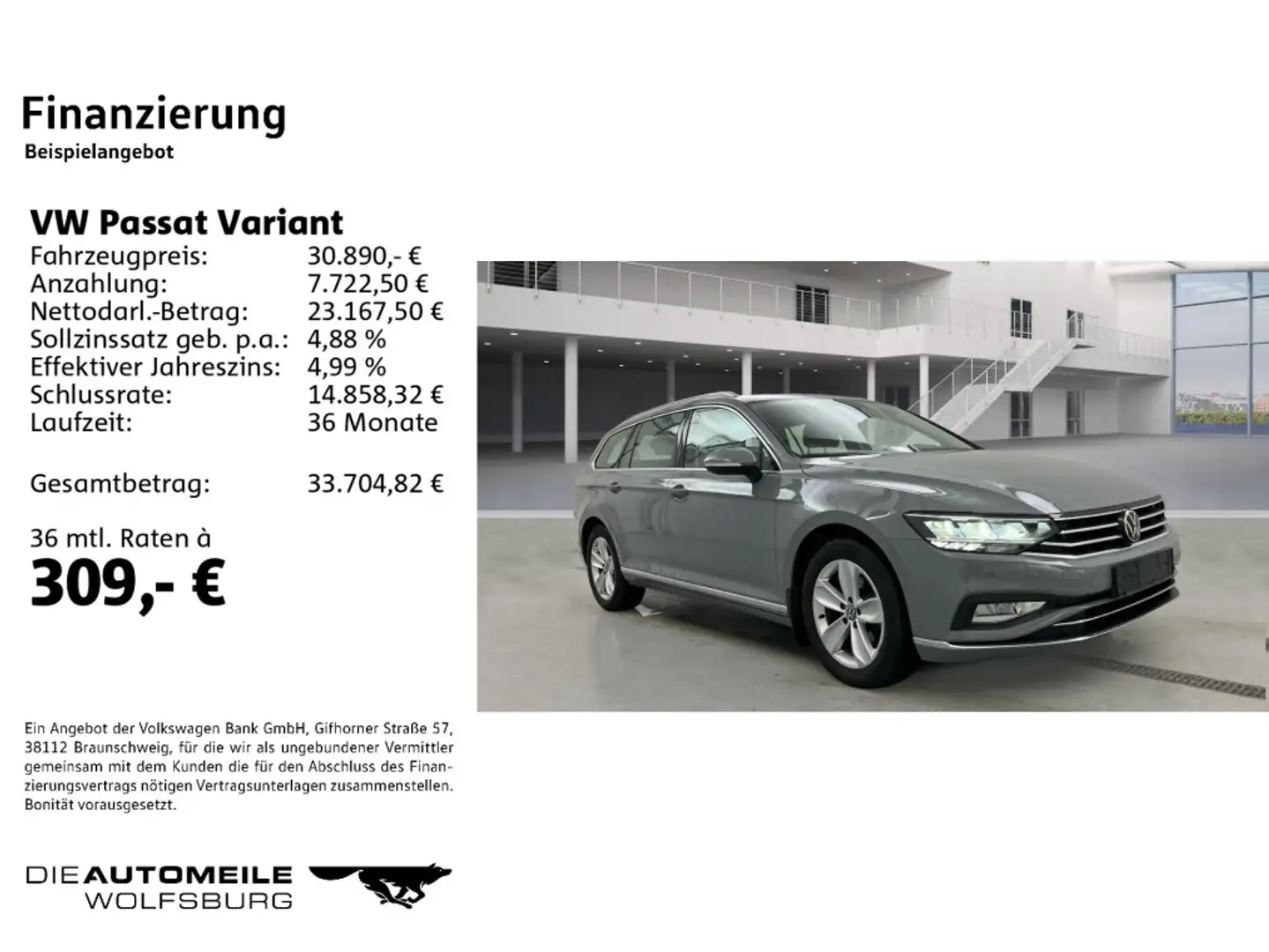 Volkswagen Passat Variant 2.0TDI 4M DSG Elegance STANDHZ/AH Grau - 2