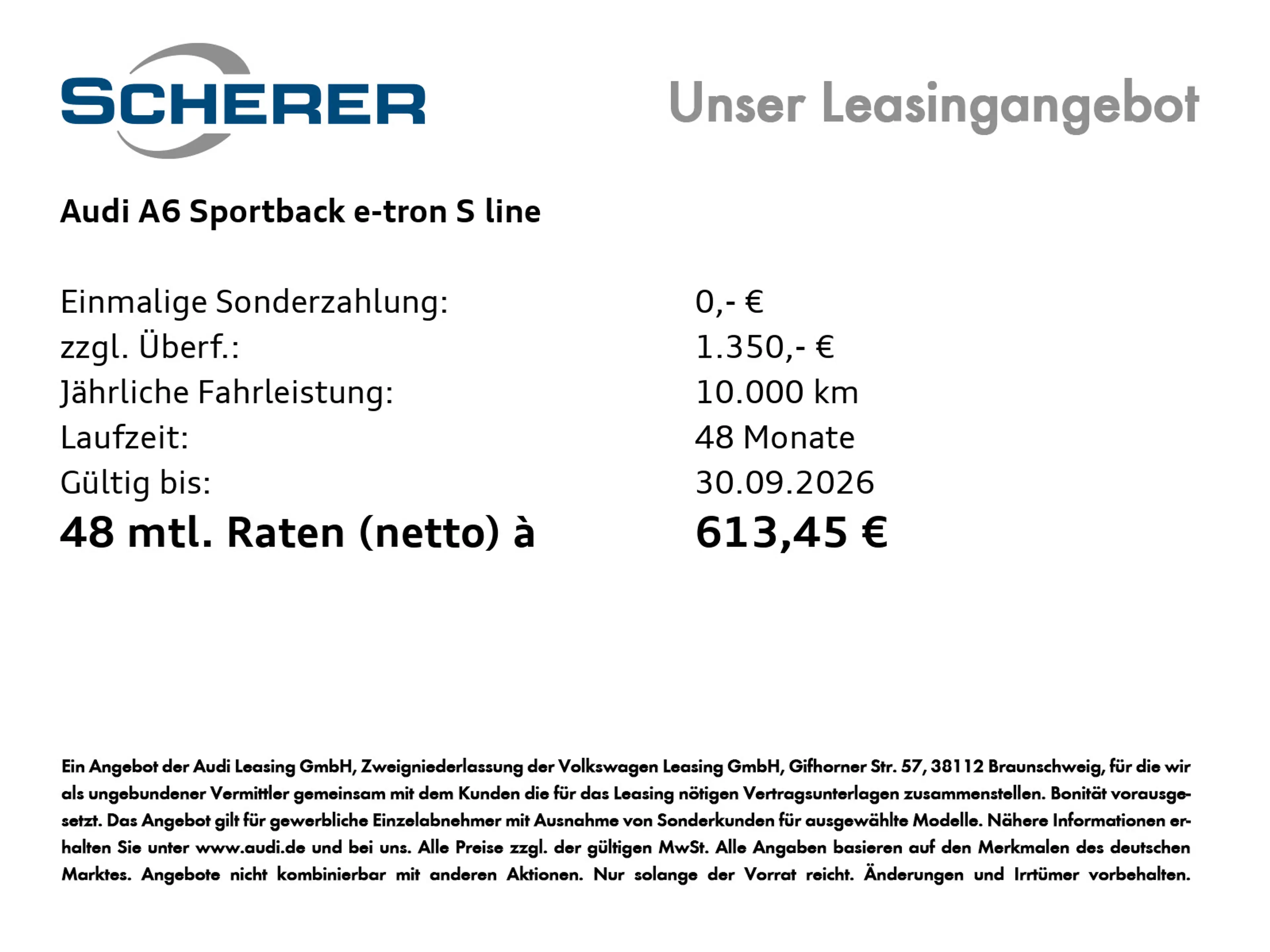 Audi A6 e-tron S line business performance — photo 3
