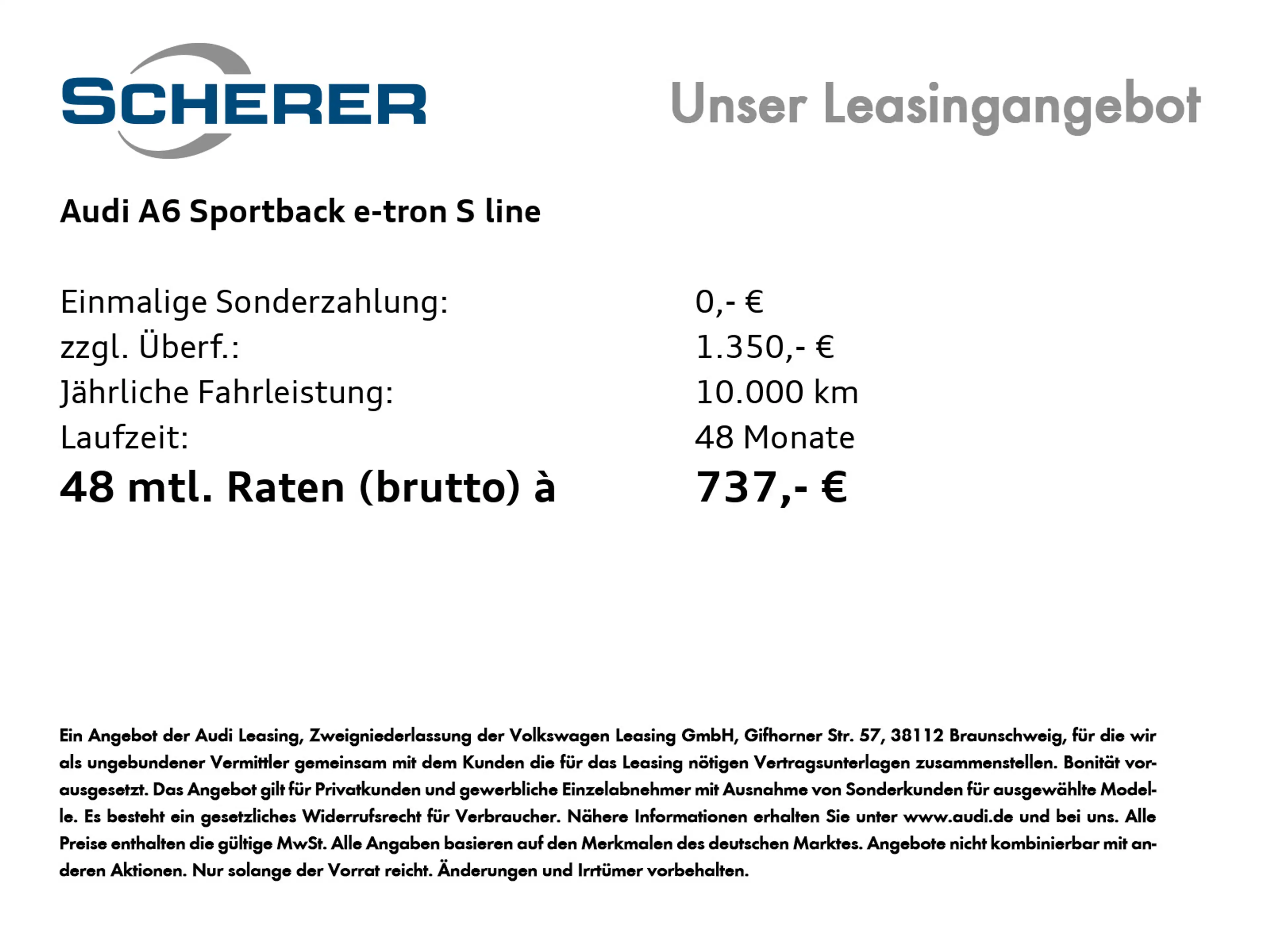 Audi A6 e-tron S line business performance — photo 2