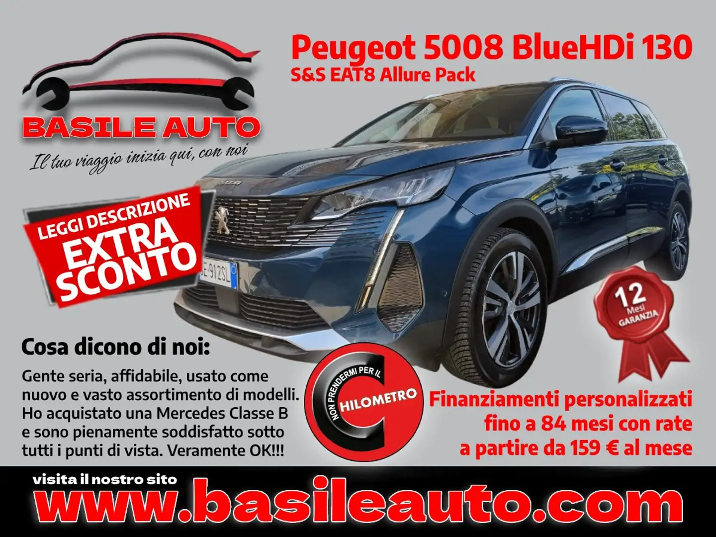 Peugeot 5008 5008 1.5 bluehdi Allure Pack s Bleu - 1
