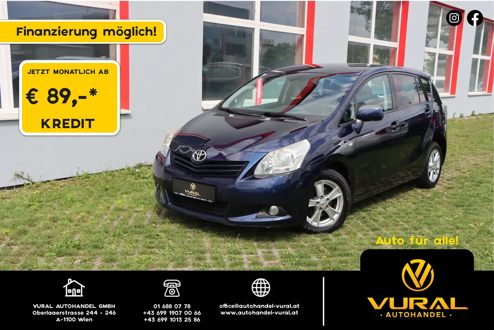 Toyota Verso 2.0 D-4D 125 DPF Basis Blauw - 1