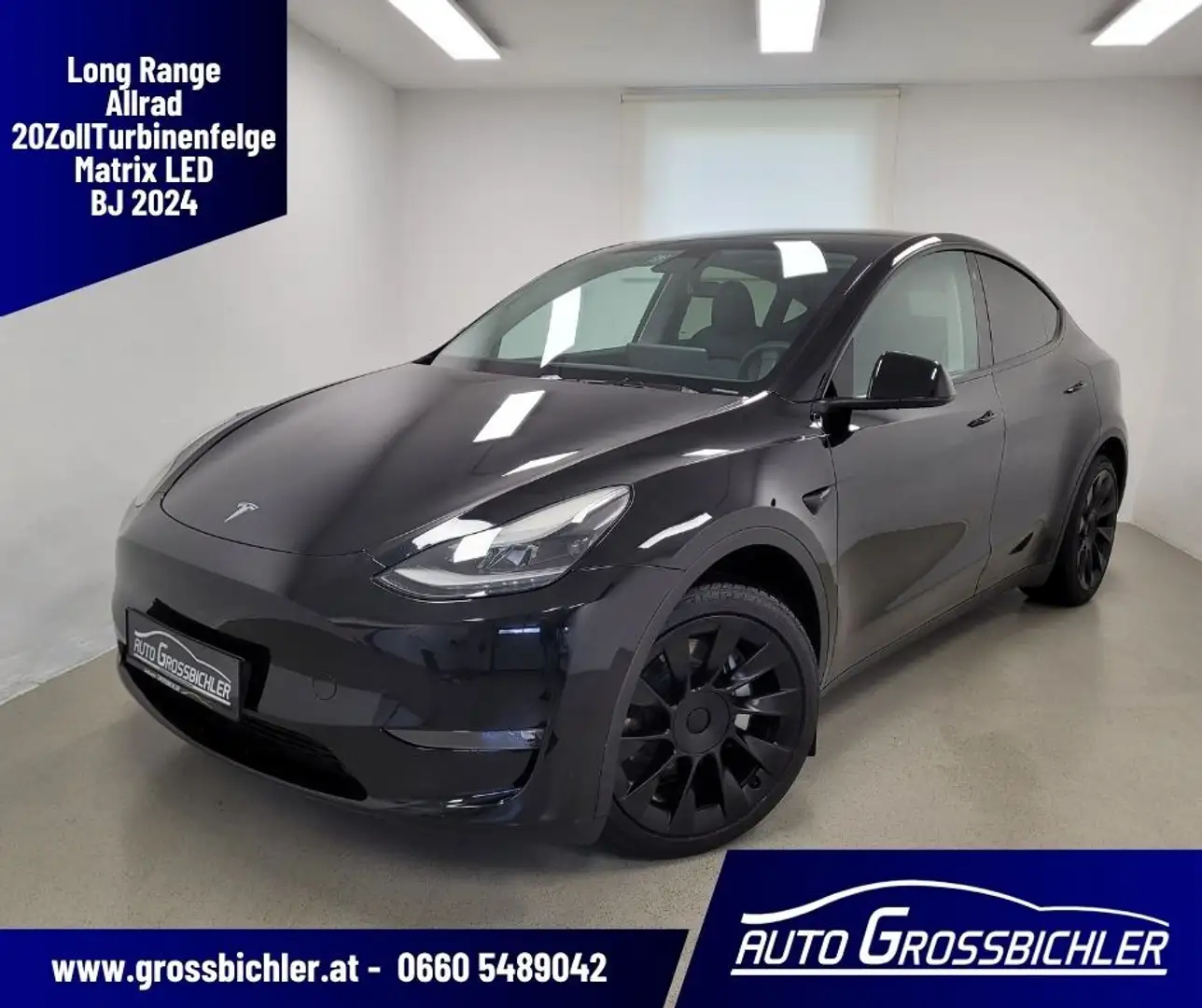 Tesla Model Y Long Range AWD 79kWh+20 Zoll,netto 31.625Leasin... Schwarz - 1