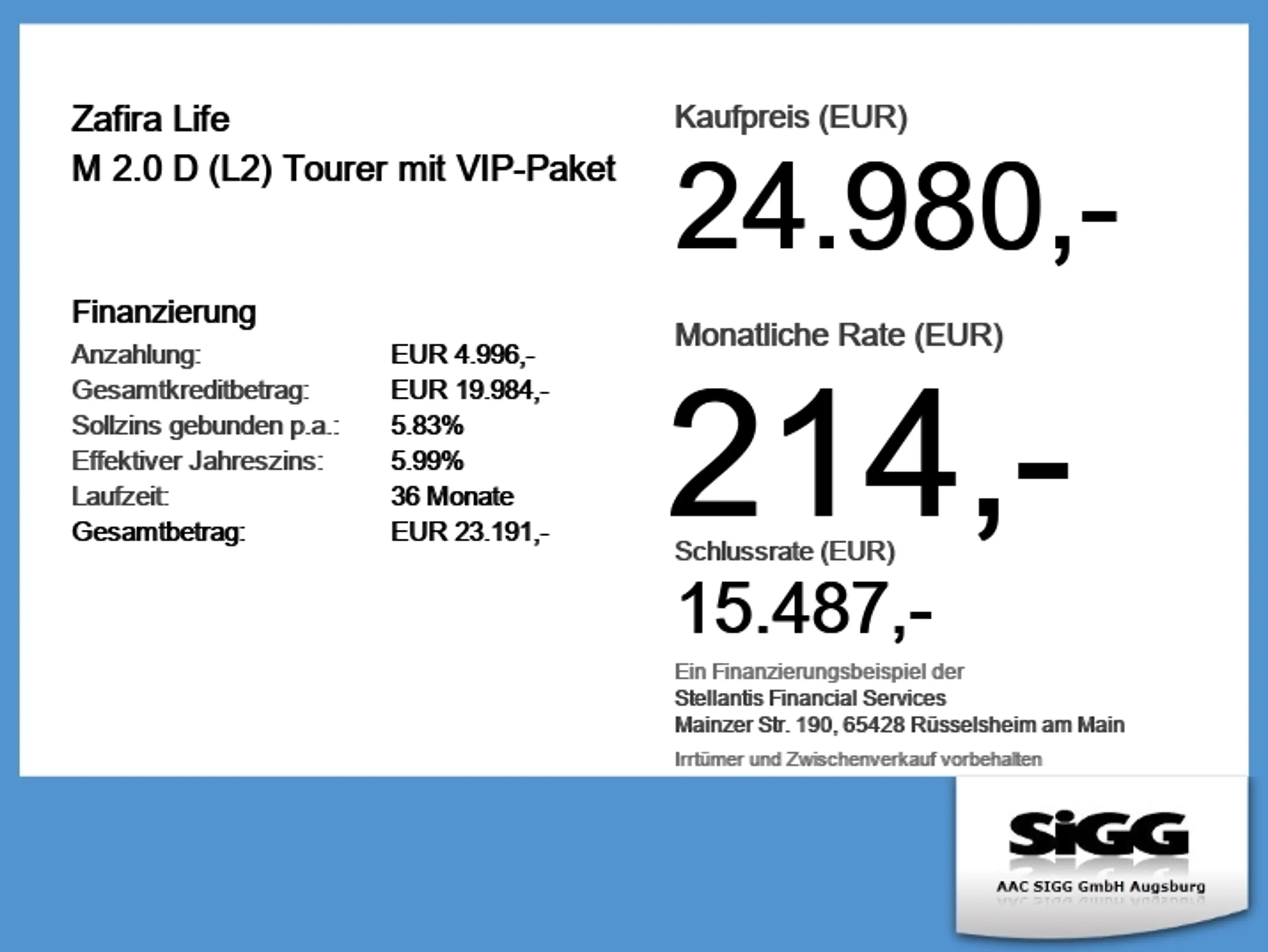 Opel Zafira Life 2.0 D (L2) Tourer M Klimaautomatik Sitzheizung — photo 6