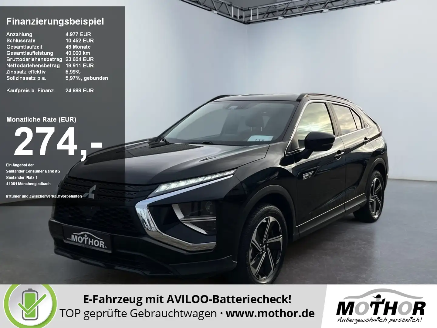 Mitsubishi Eclipse Cross Basis 2.4 PHEV Spurhalteassistent Schwarz - 1