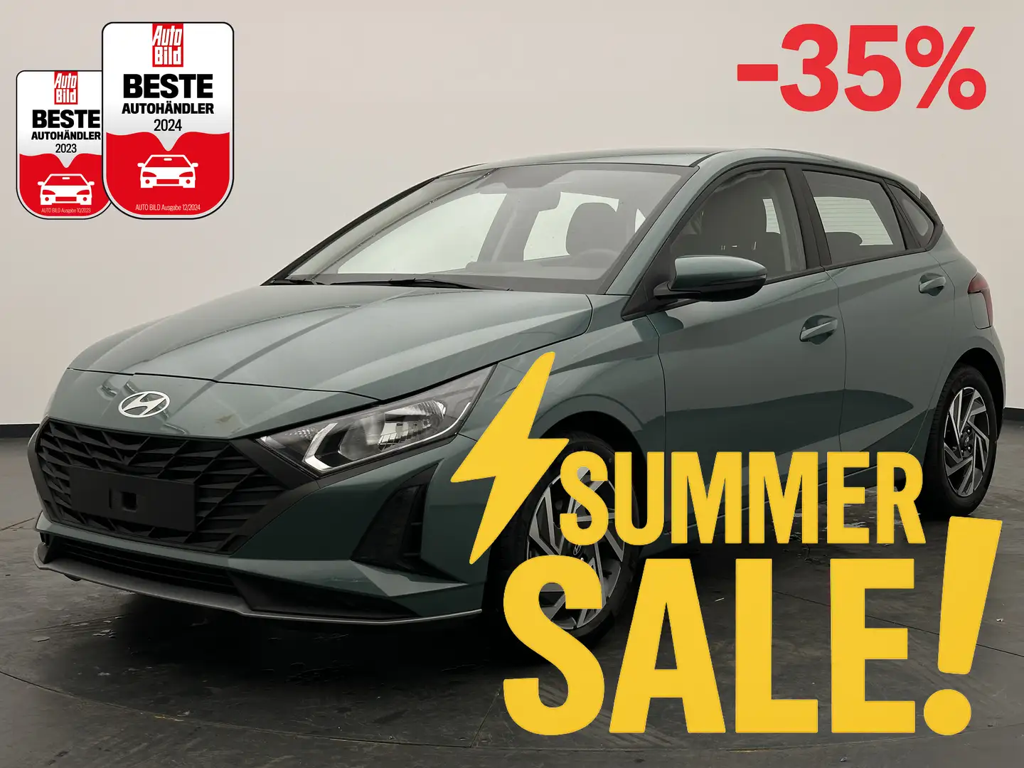 Hyundai i20 i20 1.2 Wave +CARPLAY+KLIMA+CAM+TEMPO+SPURHALTE+ Groen - 1