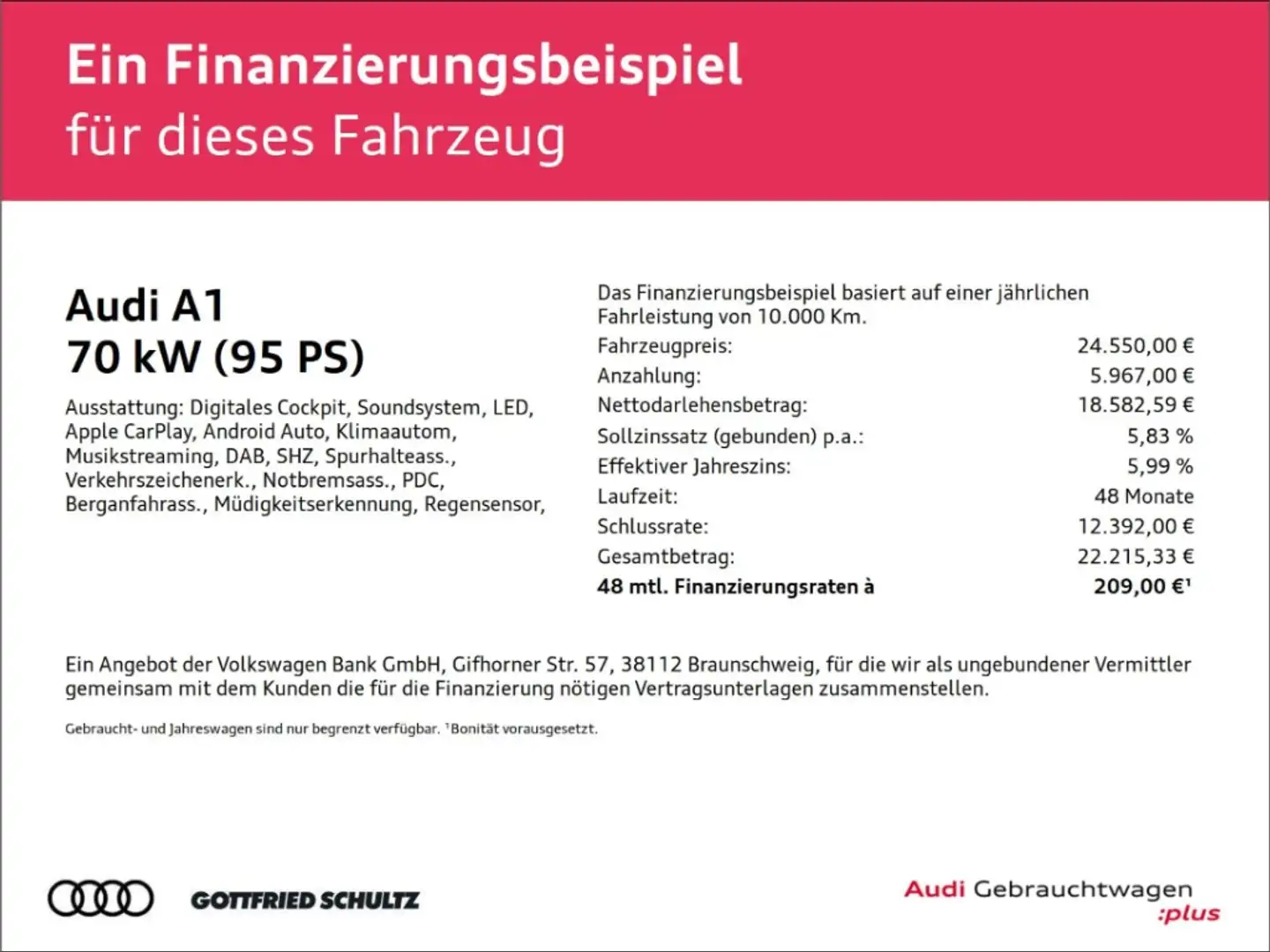 Audi A1 SPORTBACK ADVANCED 70(95 25 TFSI advanced Schwarz - 2