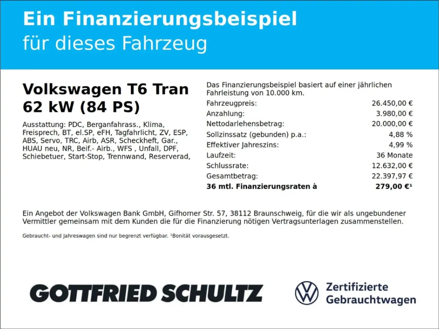 Volkswagen T6 Transporter 2.0 TDI KLIMA EPH Kasten Langversio Weiß - 2