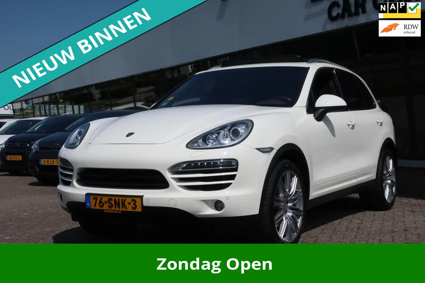 Porsche Cayenne 3.0 D 1e EIG_PANO_VENTI- STOEL_ADA-CRUIS_CAM_21-IN Wit - 1