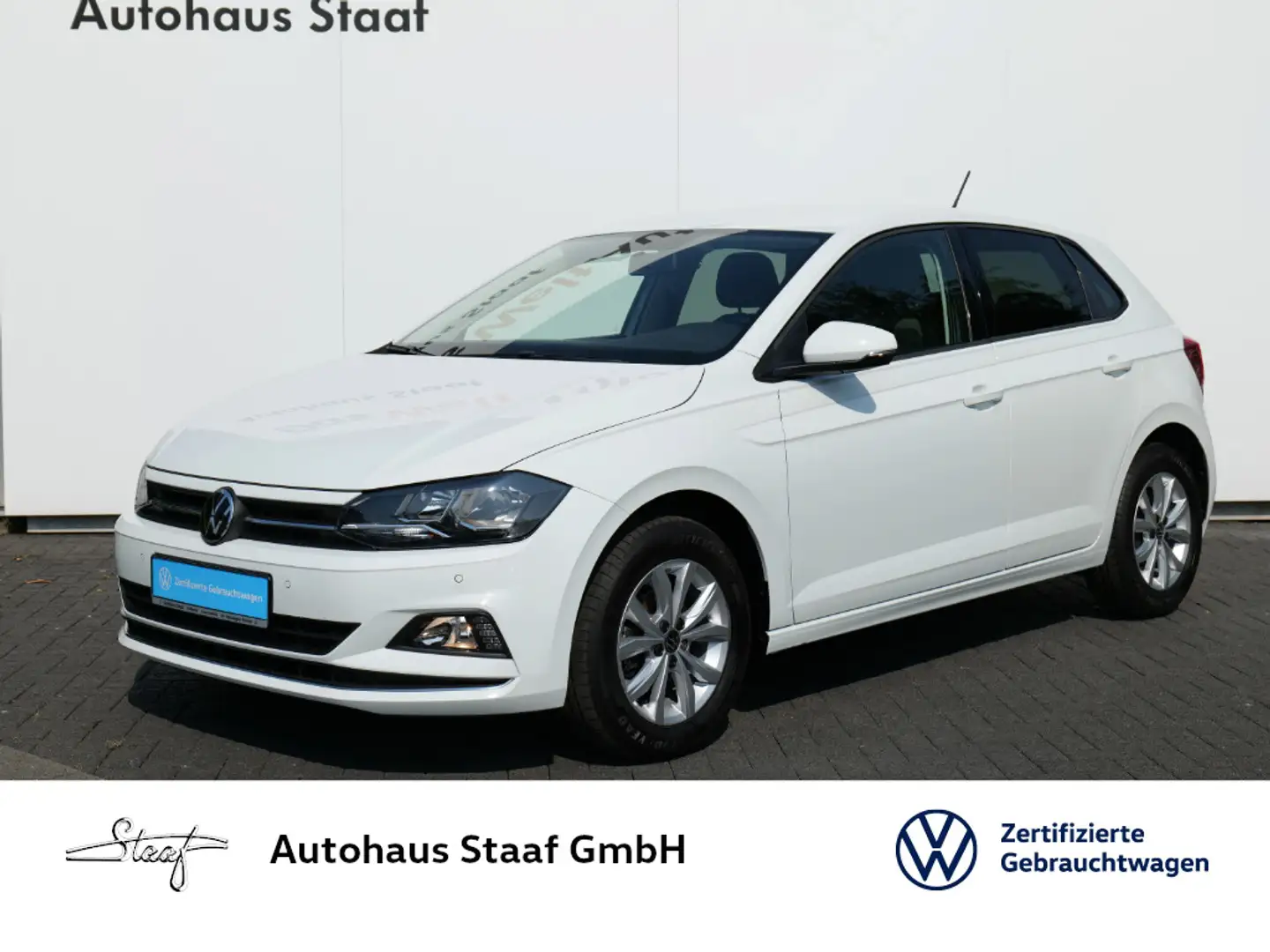 Volkswagen Polo Highline 1.0 TSI 95PS NAV+BT+PDC+5-GANG Wit - 1