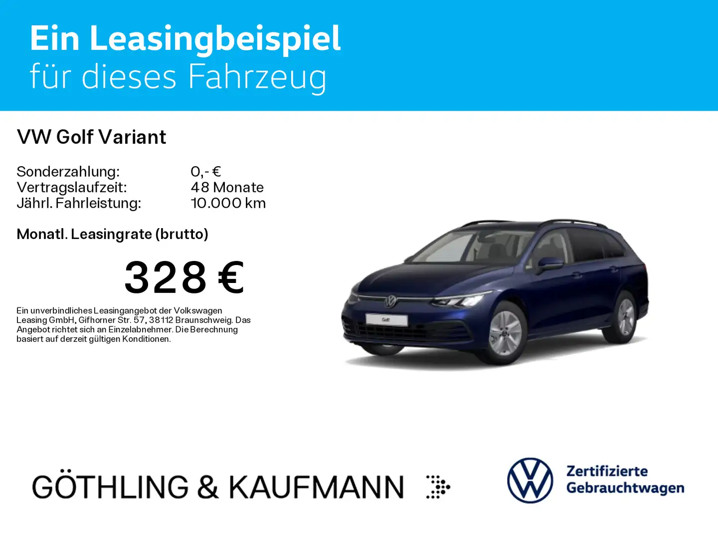 Volkswagen Golf Variant Life 2.0 TDI DSG*NAVI*AHK*ACC*LED*S Blau - 2