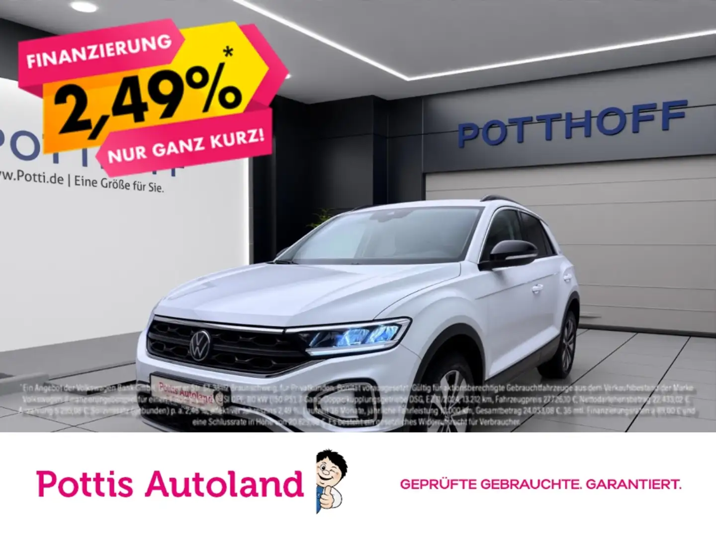 Volkswagen T-Roc 1.0 TSI GOAL NAVI PDC LED SITZHZG Weiß - 1