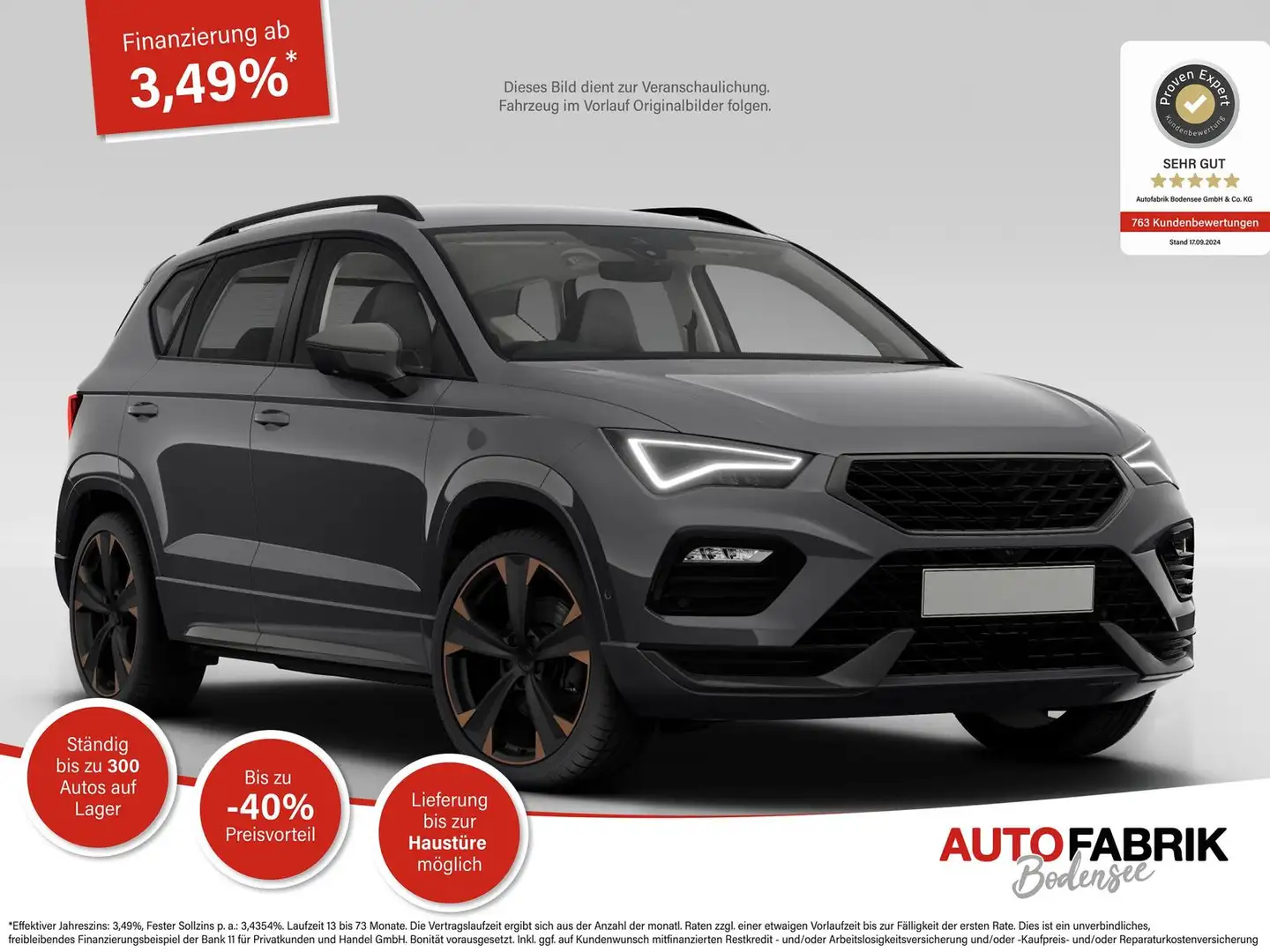 CUPRA Ateca 1.5 TSI DSG *PANO*AHK*NAVI*KAMERA*ACC*EL. SITZ Grau - 1