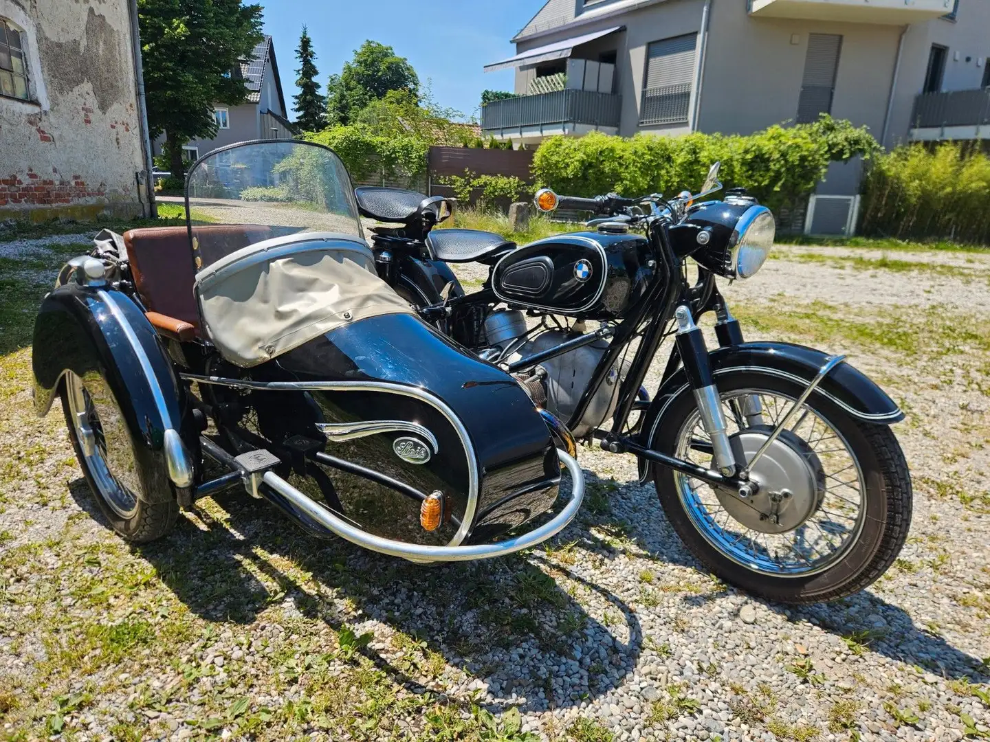 BMW R 50 Gespann Beiwagen Seitenwagen Steib Czarny - 1