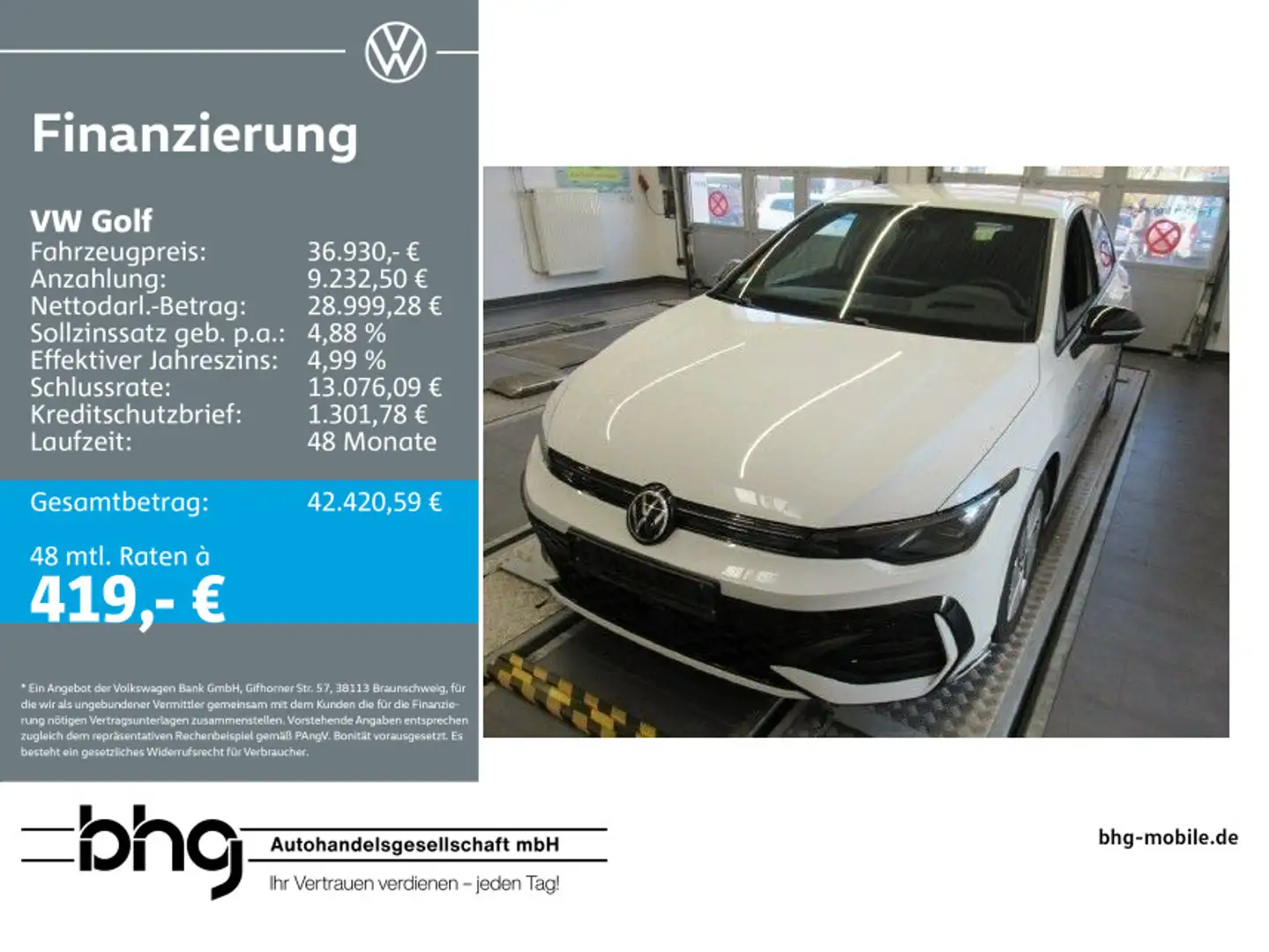 Volkswagen Golf R-Line 2,0 l TDI SCR Weiß - 1