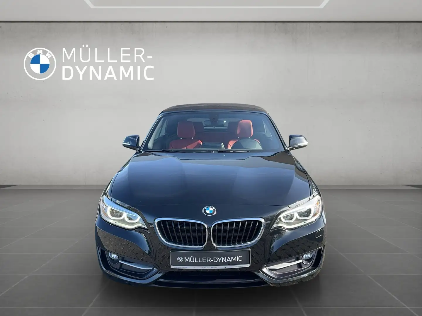 BMW 218 i CABRIO SPORT LINE XENON KLIMAAUTO PDC TEMPOMAT Noir - 2