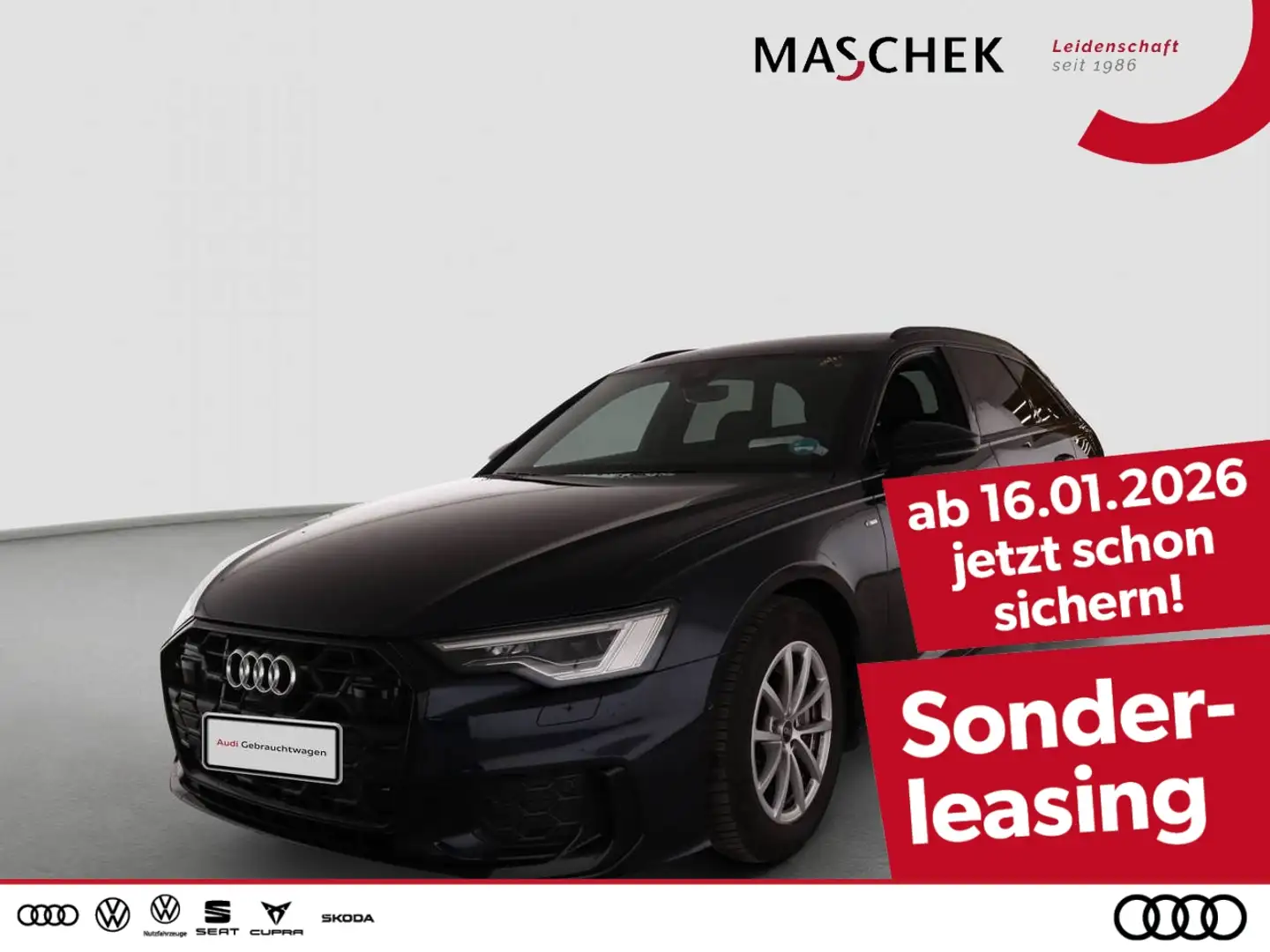 Audi A6 Avant Sport 45 TDI quat ACC Matrix Leder AHK Navi Schwarz - 1
