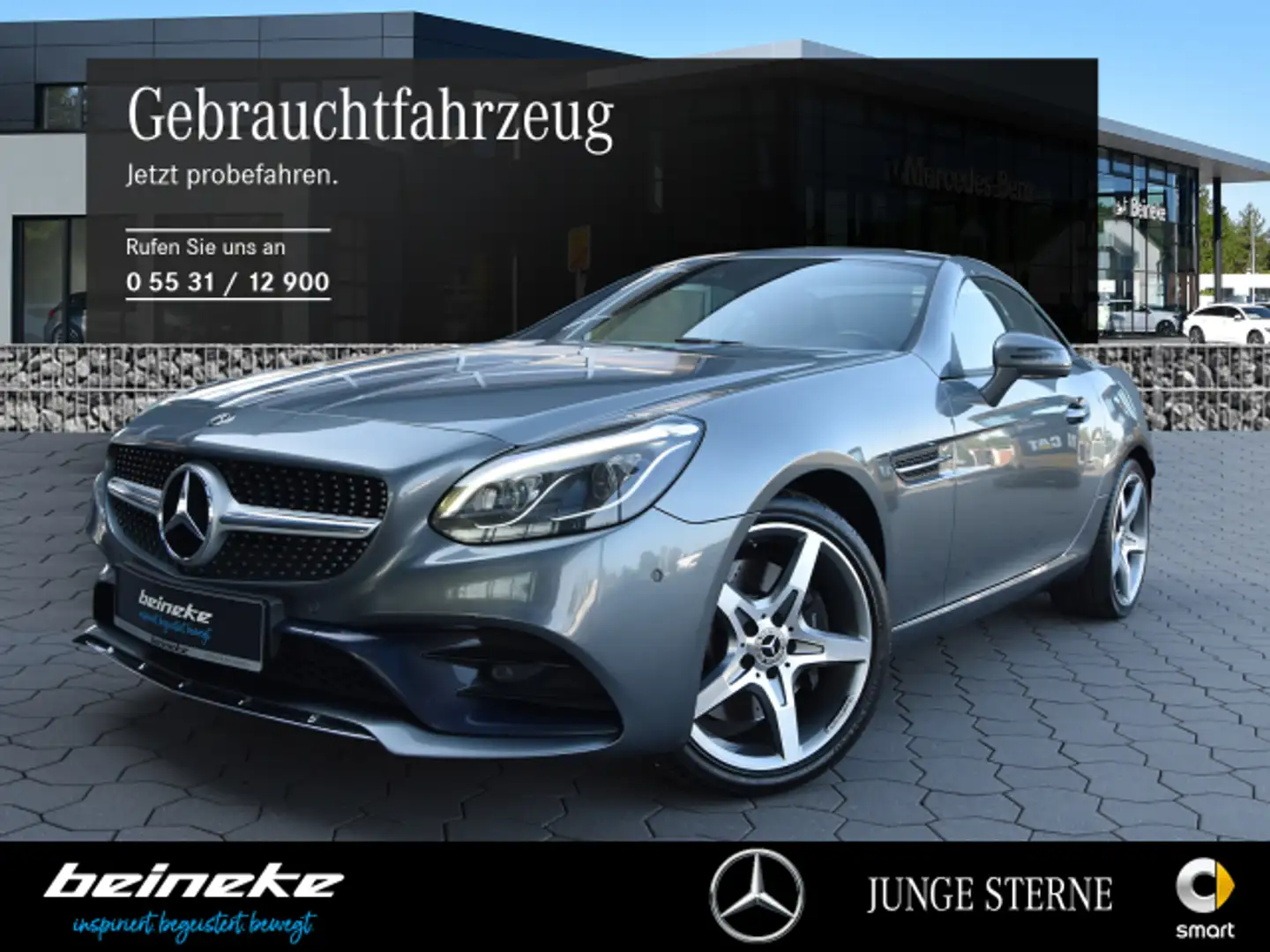 Mercedes-Benz SLC 180 SLC 180 AMG Autom ILS-LED Navi Leder PTS Totw SH Grau - 1