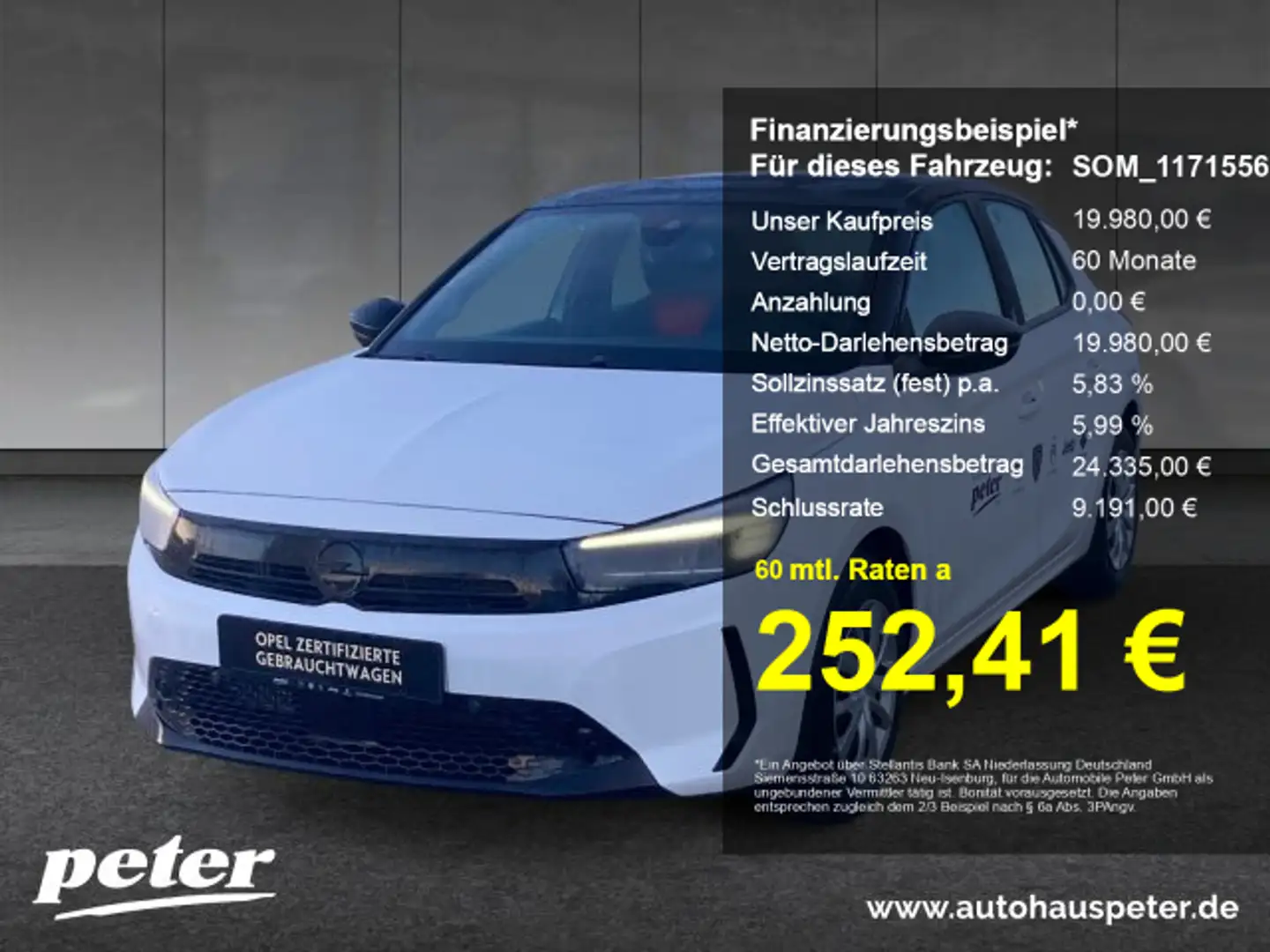 Opel Corsa Corsa F 1.2 YES +Lenkradheizung+SHZ+LED+ Weiß - 1