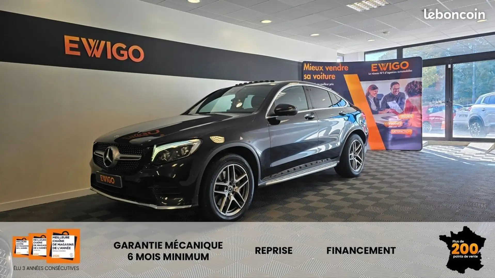 Mercedes-Benz GLC 350 CLASSE COUPE 3.0 350 D 258ch FASCINATION 4MATIC 9G-TRONIC BVA + ATTELAGE ELECT. TOIT OUVR. CAMERA 360 Noir - 1