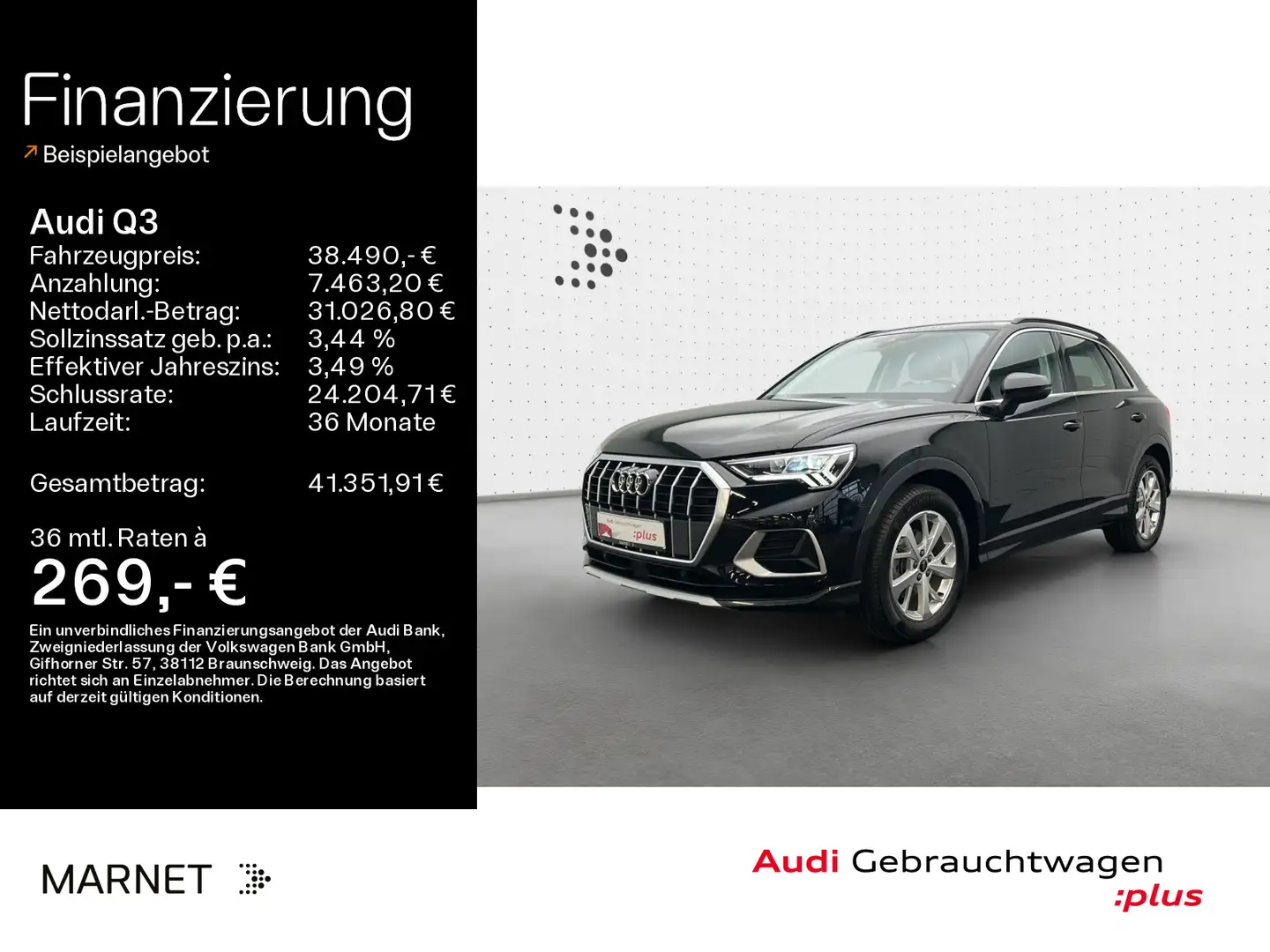 Audi Q3 35 TFSI advanced*Navi*LED*AHK*PDC*Audi Connec Schwarz - 1
