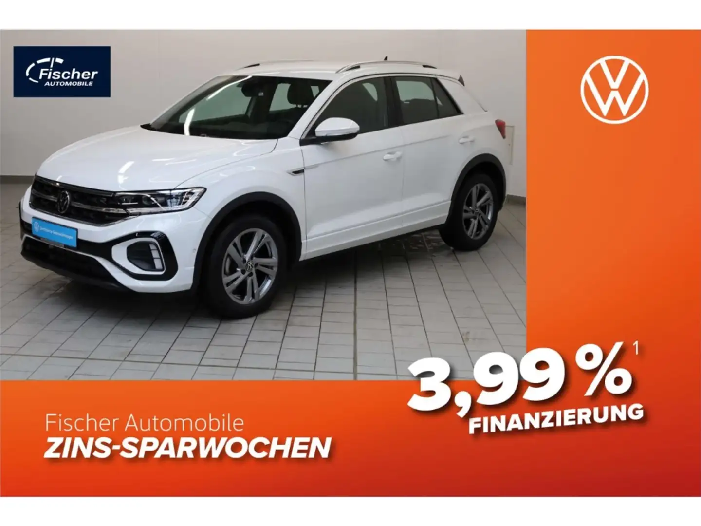 Volkswagen T-Roc 1.5 TSI R-Line DSG AHK/LED/NAV/RFK/ACC/SH Weiß - 1