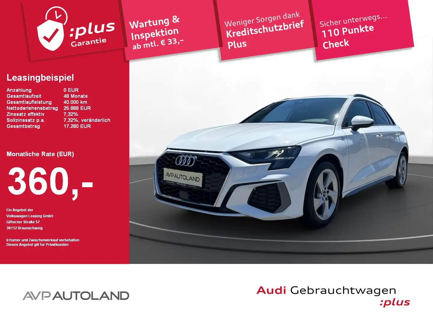 Audi A3 Sportback 40 TFSI e S tronic S line | LED | Weiß - 1