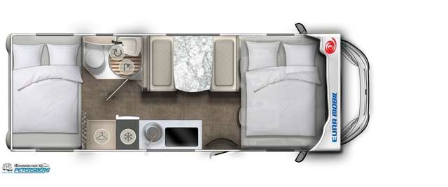 Euramobil Activa One 690 HB Travel-Paket & Lithiumbatterie