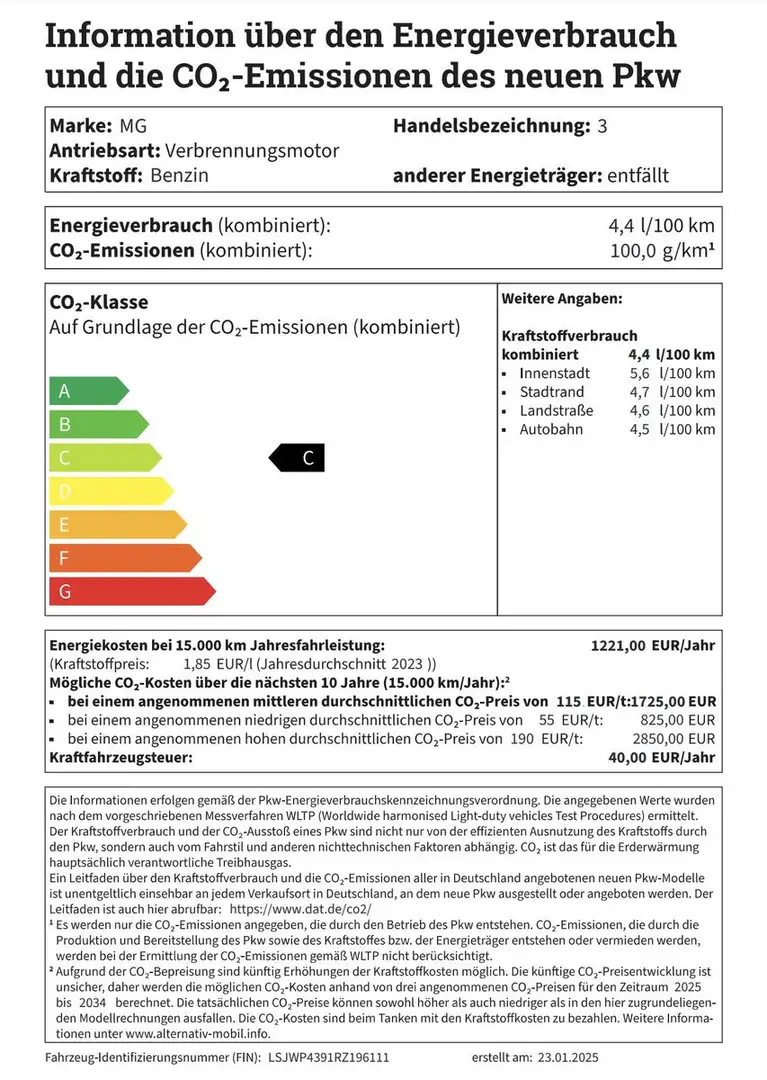 MG MG3 1.5 Hybrid+ 143kW Navi Kamera AppleCar Gris - 2