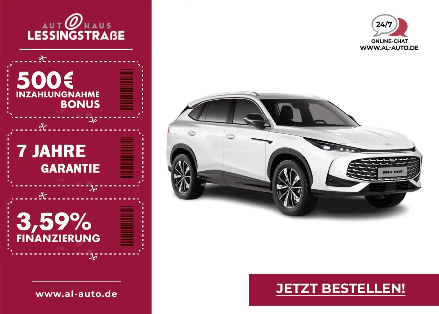 MG HS 2025 1.5T GDI Comfort NAVI/ACAA/LEDER/KeyLess Weiß - 1