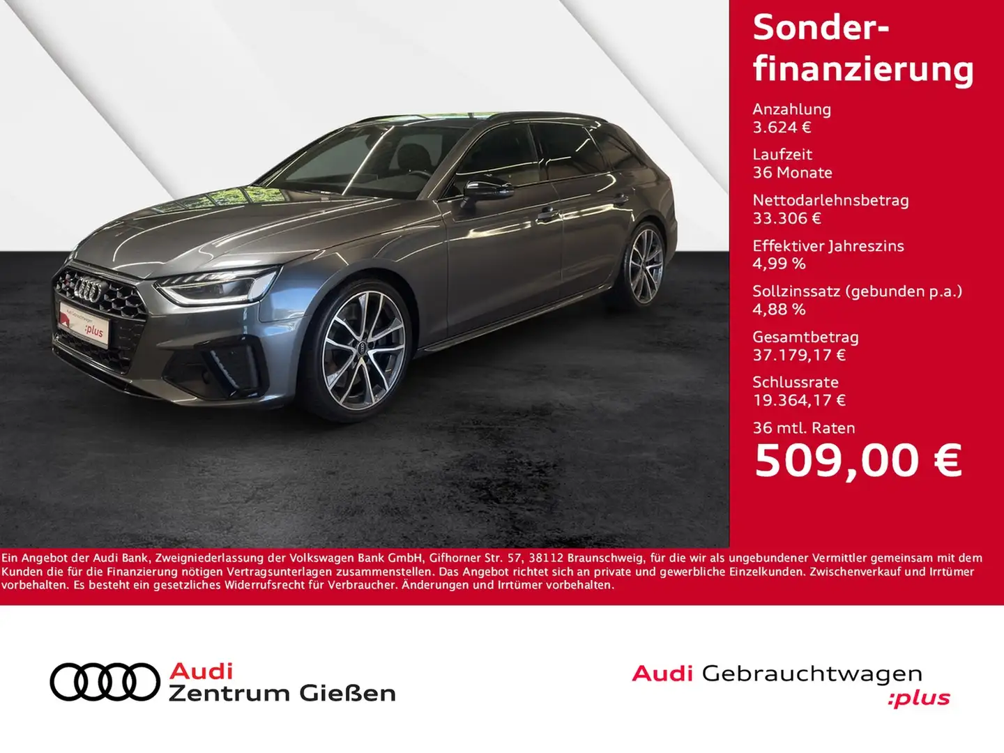 Audi S4 Avant 3.0 TDI quattro Black Matrix-LED Assisten... Gris - 1