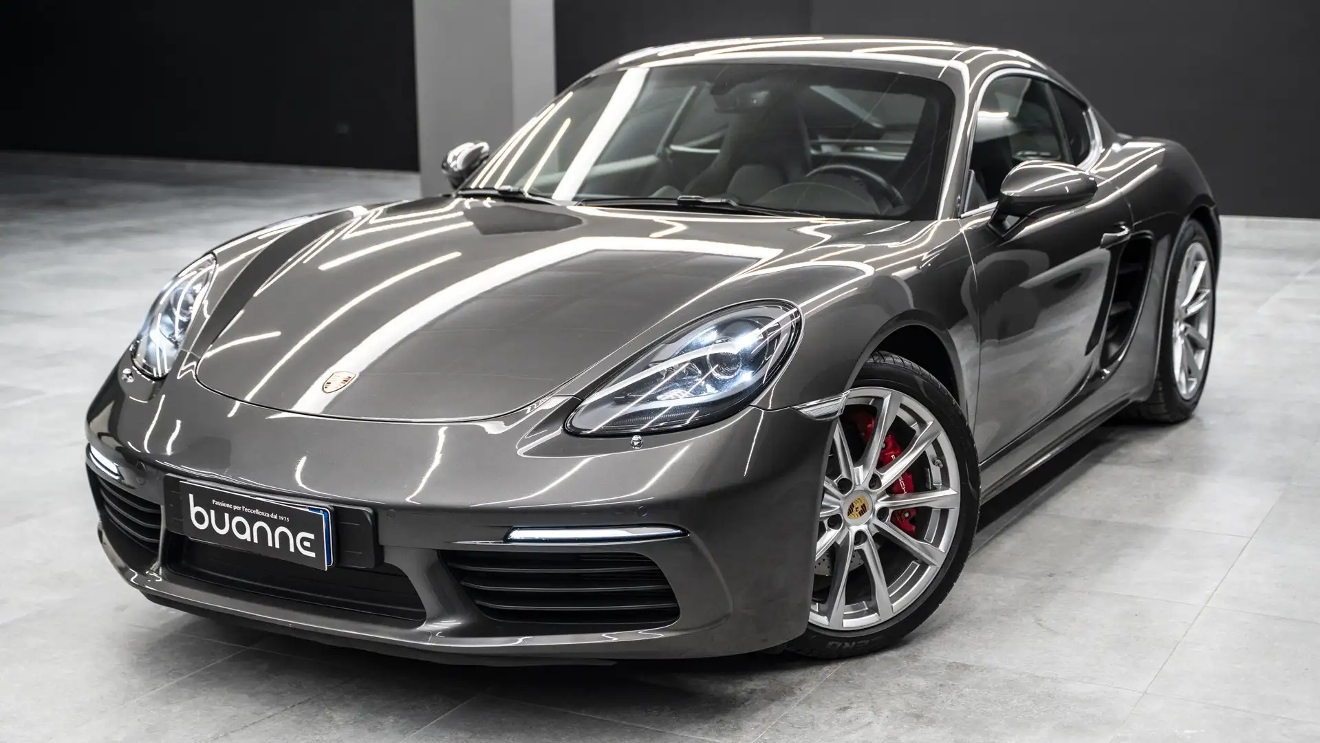 Porsche Cayman 718 S 2.5 349CV PDK CHRONO SCUDETTI KM CERTIFIC. Gris - 1