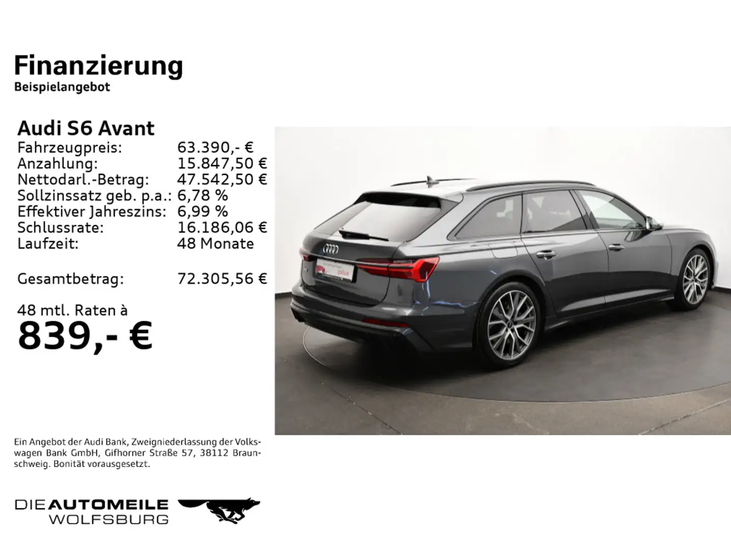 Audi S6 3.0 TDI Tiptronic quattro ACC/LED/Rückk Grau - 2