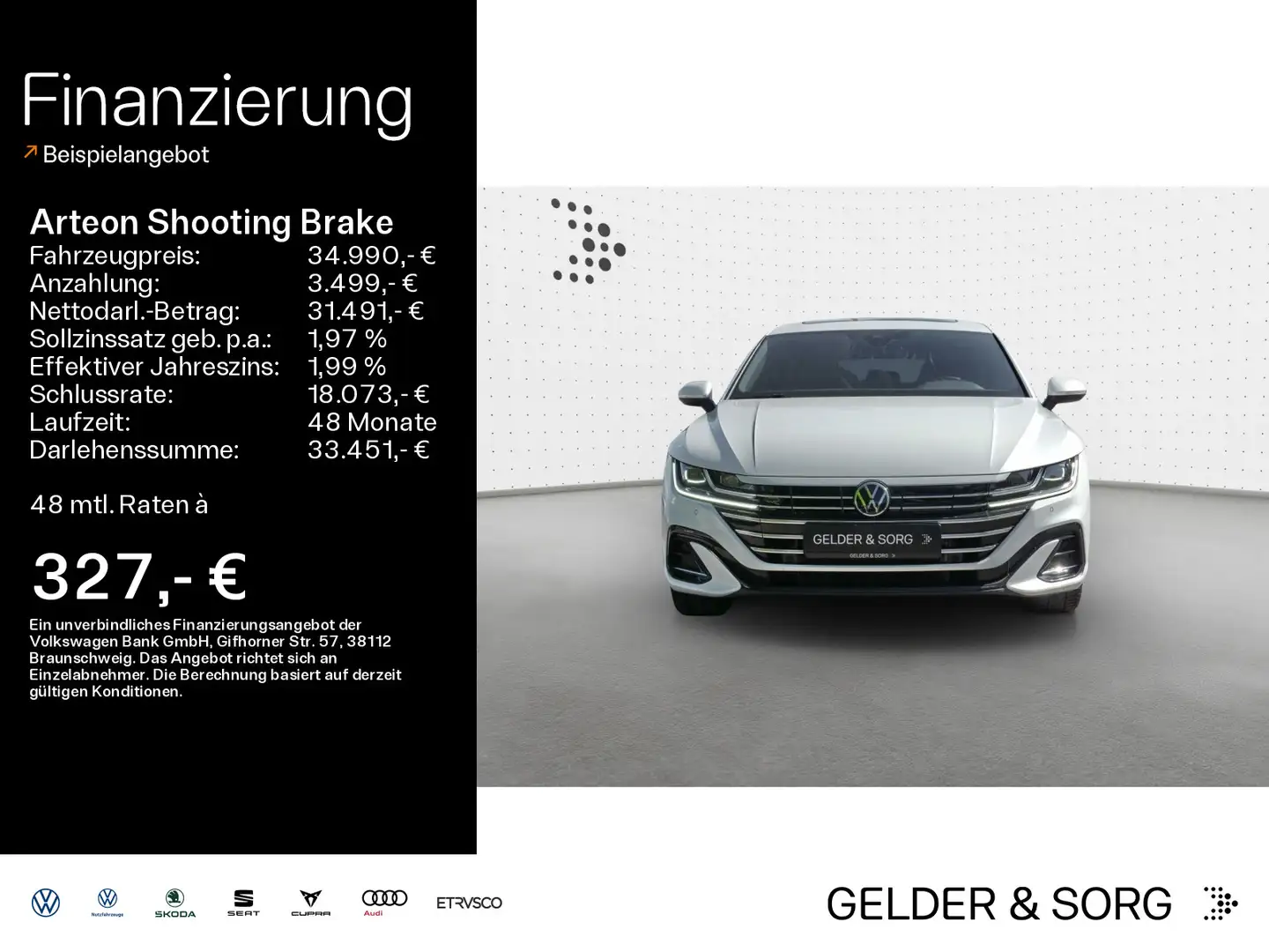 Volkswagen Arteon 1.4 eTSI R-Line*Stand*Pano Weiß - 1