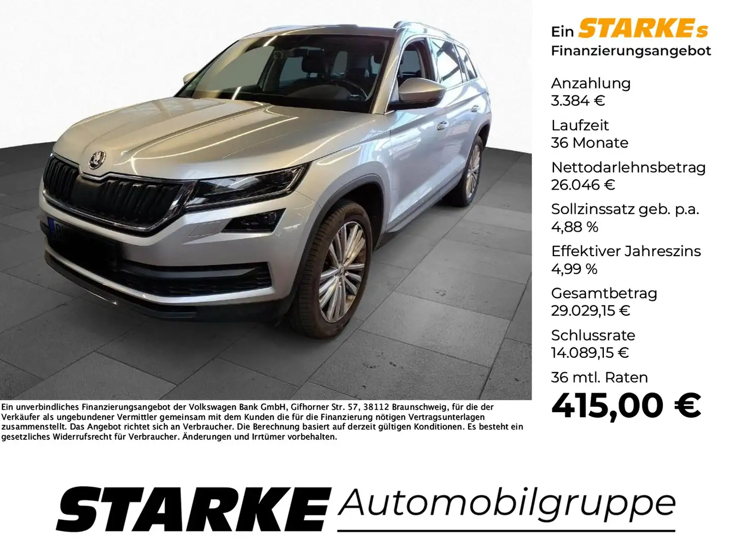 Skoda Kodiaq 2.0 TDI DSG 4x4 Style Srebrny - 1