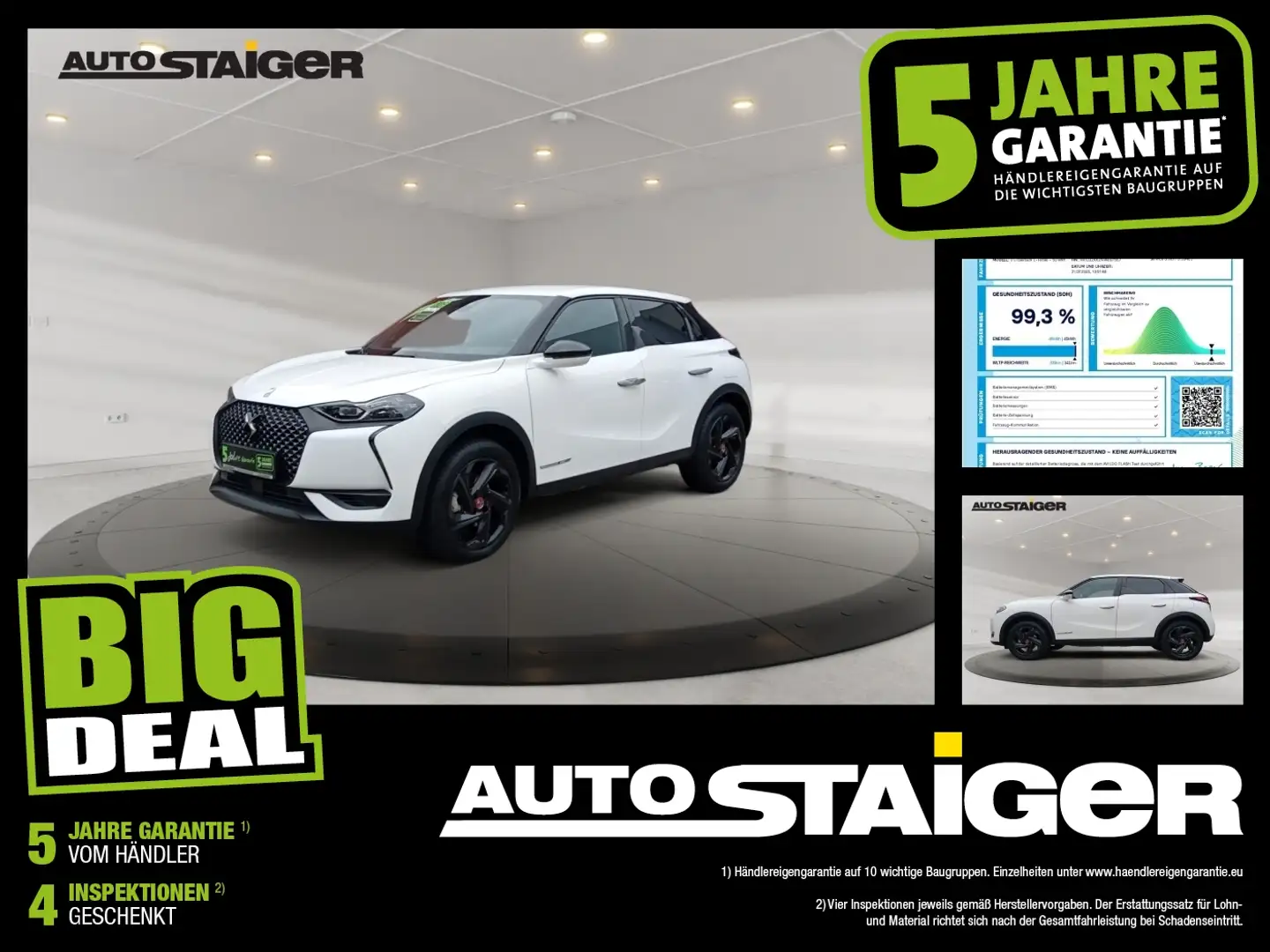 DS Automobiles DS 3 Crossback DS3 Crossback E-tense Performance Line + Navi Weiß - 1