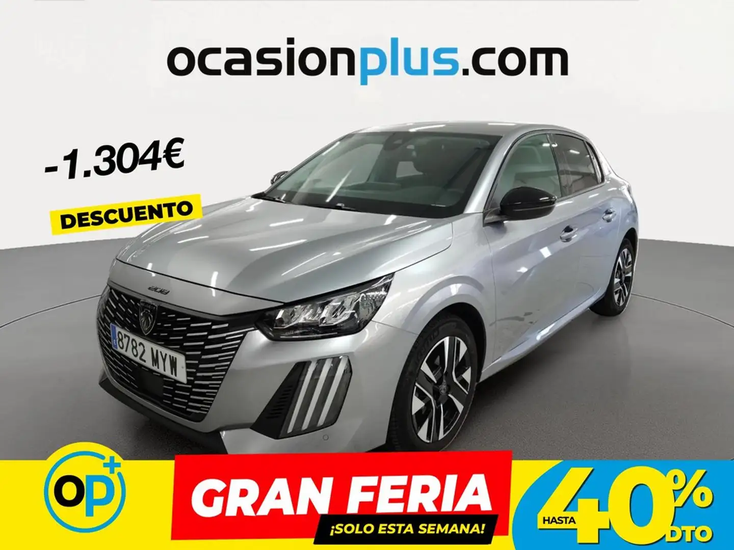 Peugeot 208 1.2 Puretech S&S Allure 100 Gris - 1
